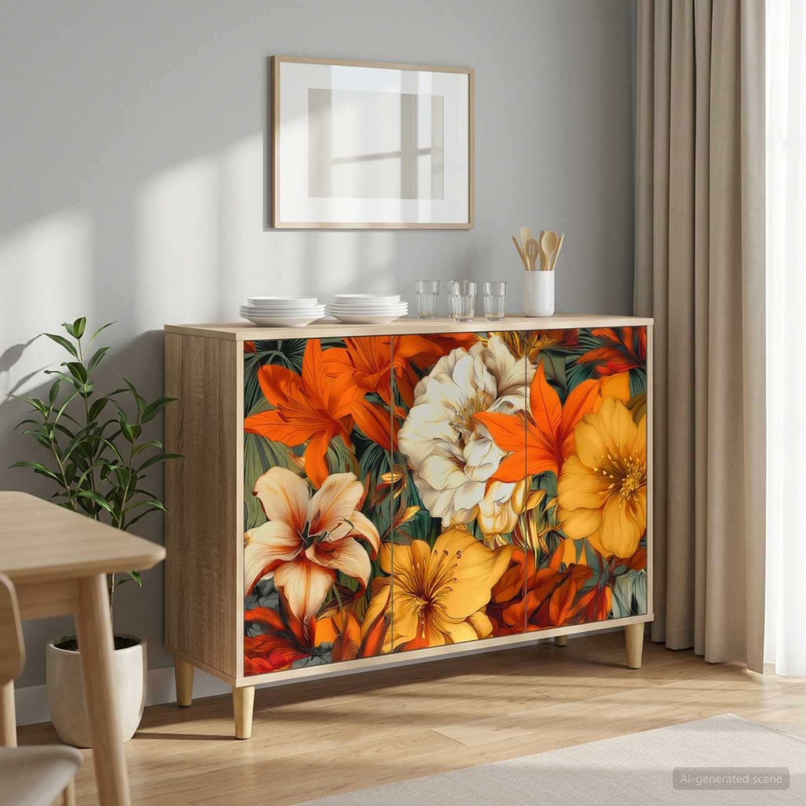 Buffet GENNEP Sonoma 102 x 33 x 75 cm Bois d'ingénierie