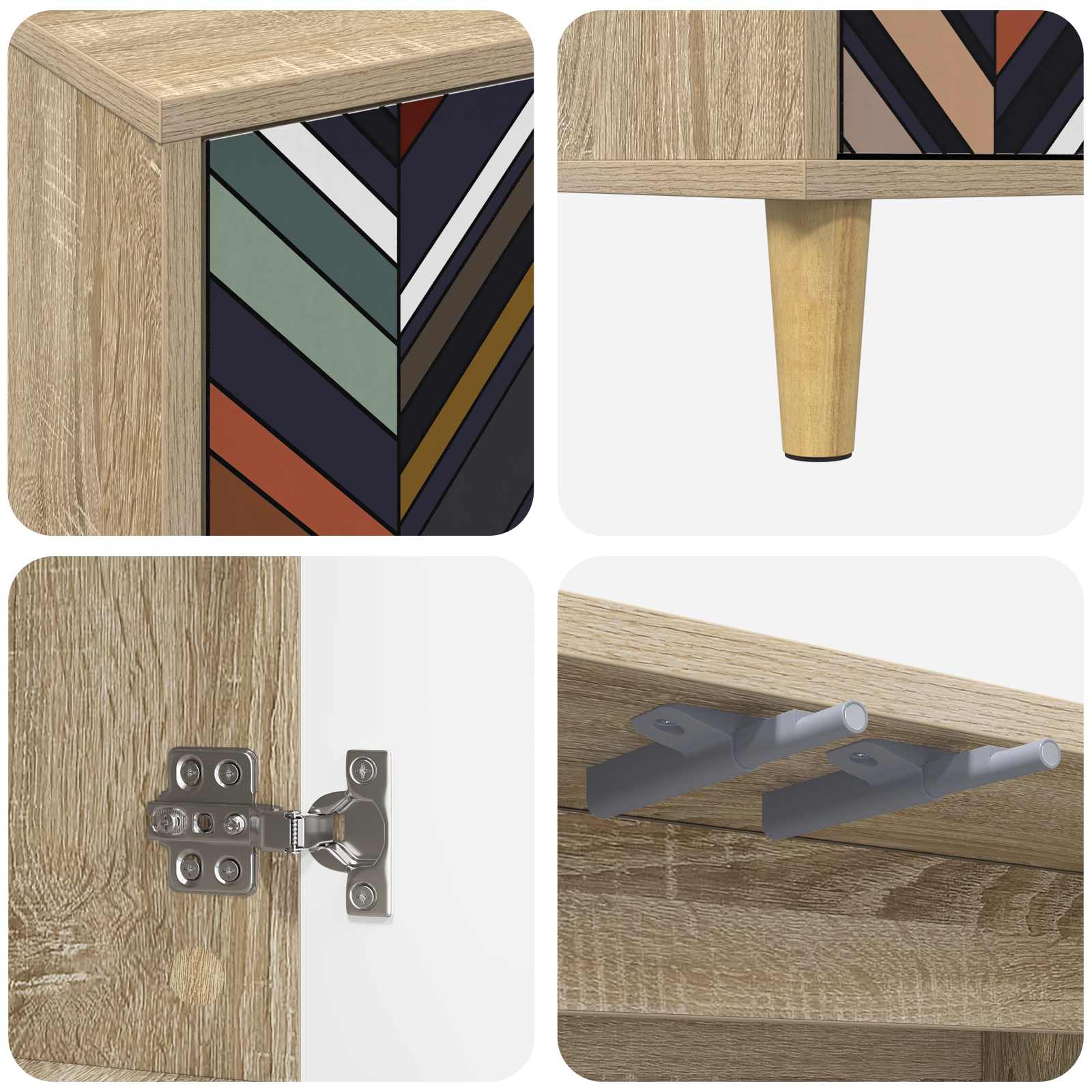 Buffet OMMEN Sonoma 102 x 33 x 75 cm Bois d'ingénierie