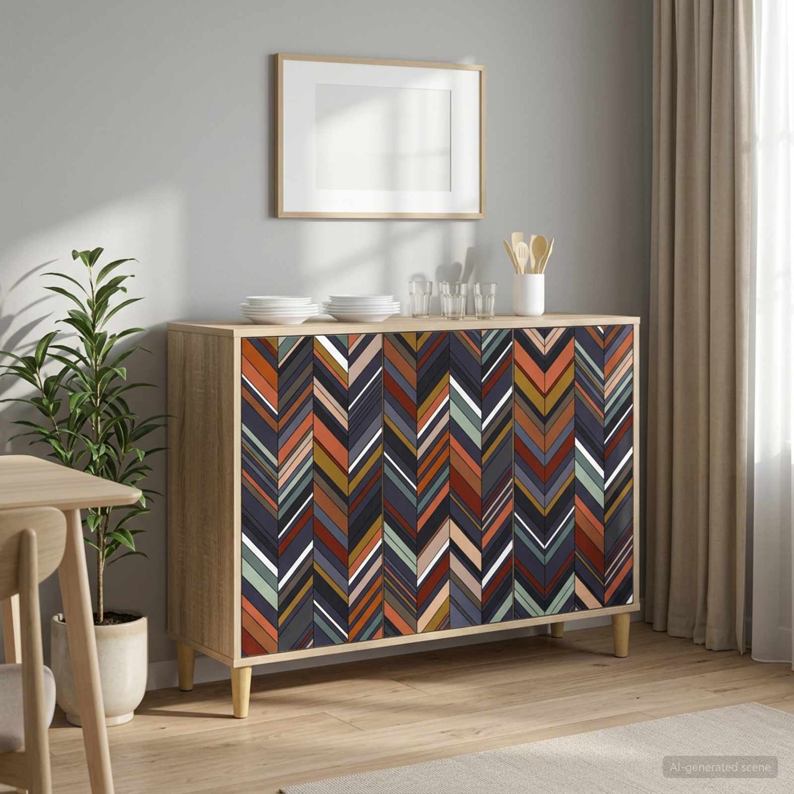 Buffet OMMEN Sonoma 102 x 33 x 75 cm Bois d'ingénierie