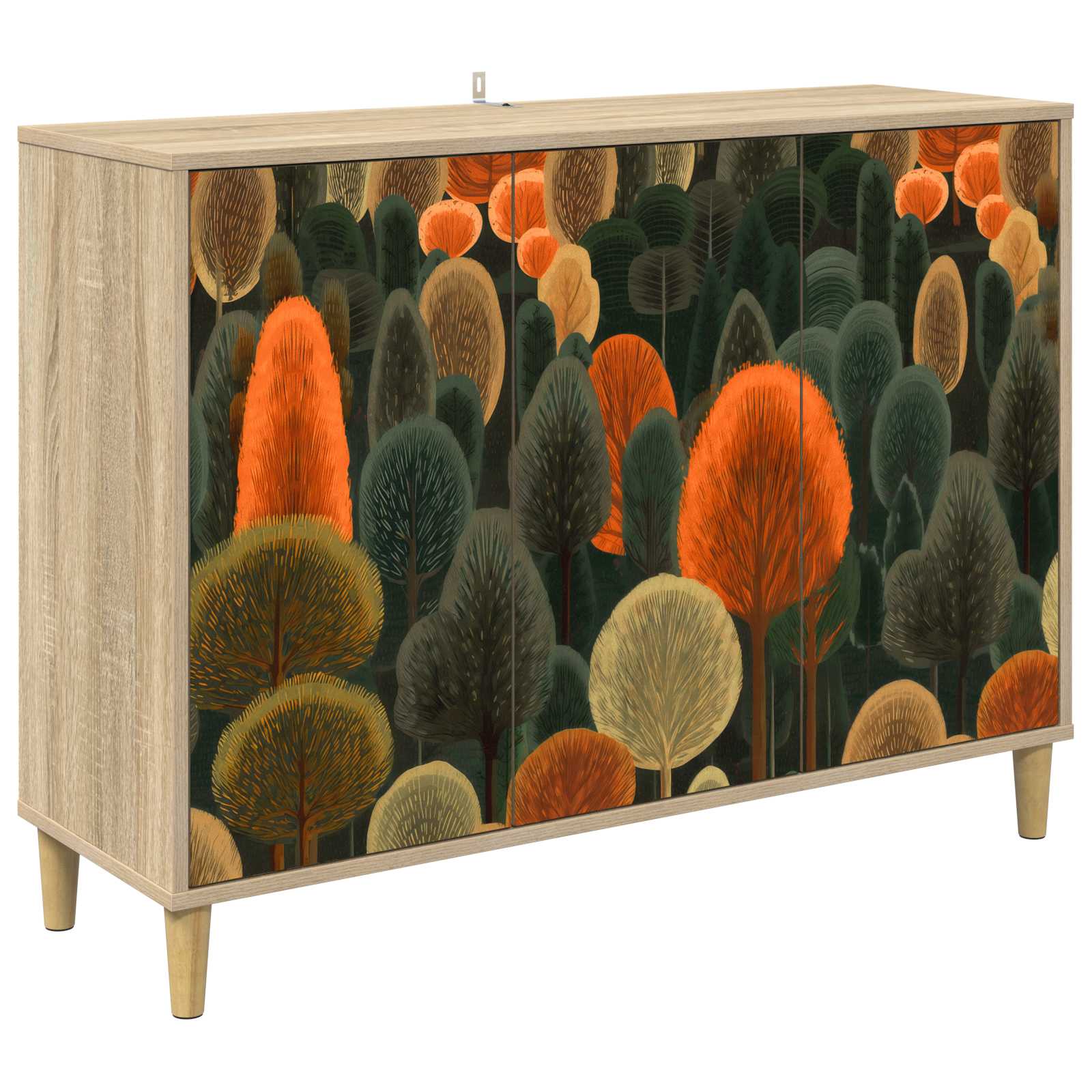 Buffet ZAANDAM Sonoma 102 x 33 x 75 cm Bois d'ingénierie