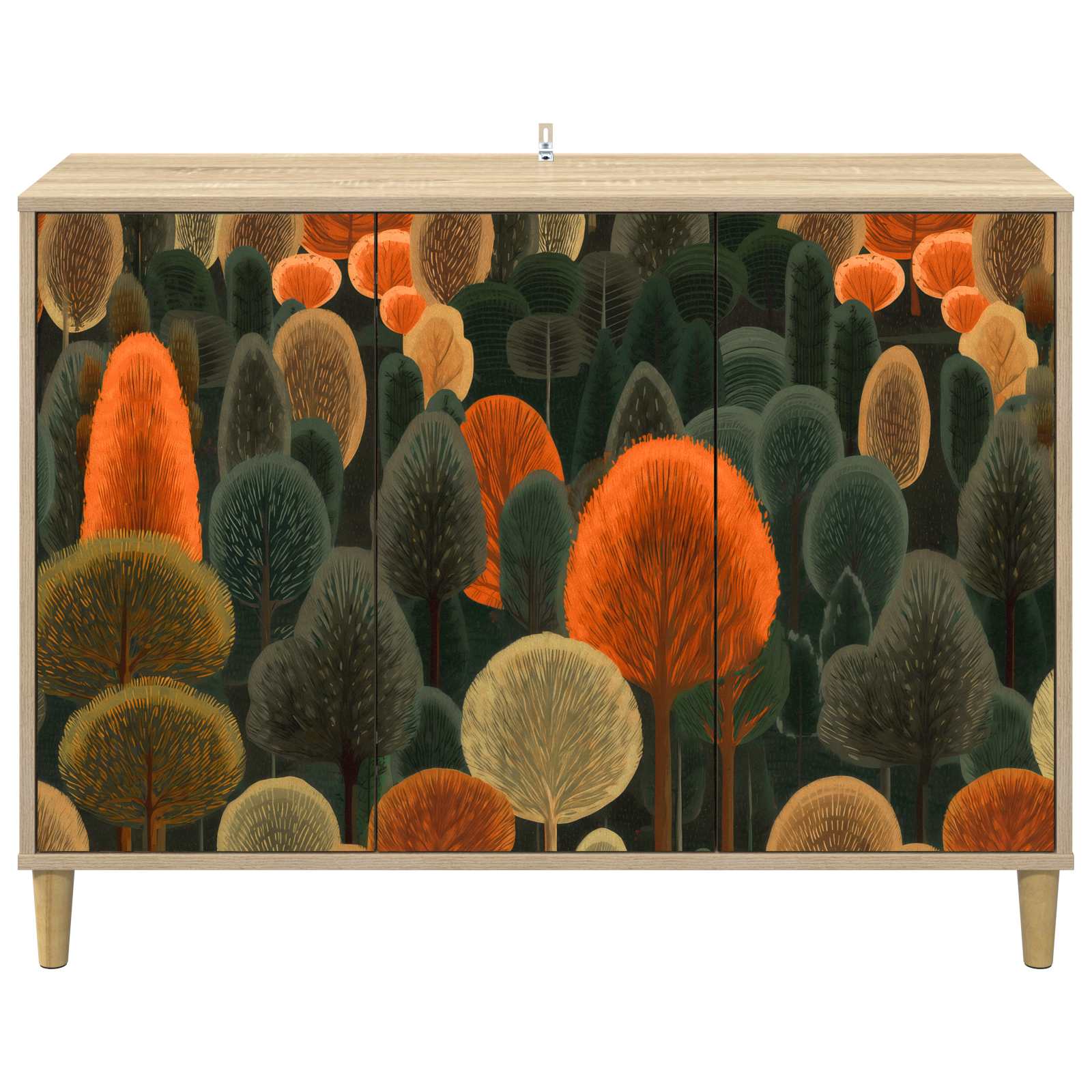 Buffet ZAANDAM Sonoma 102 x 33 x 75 cm Bois d'ingénierie