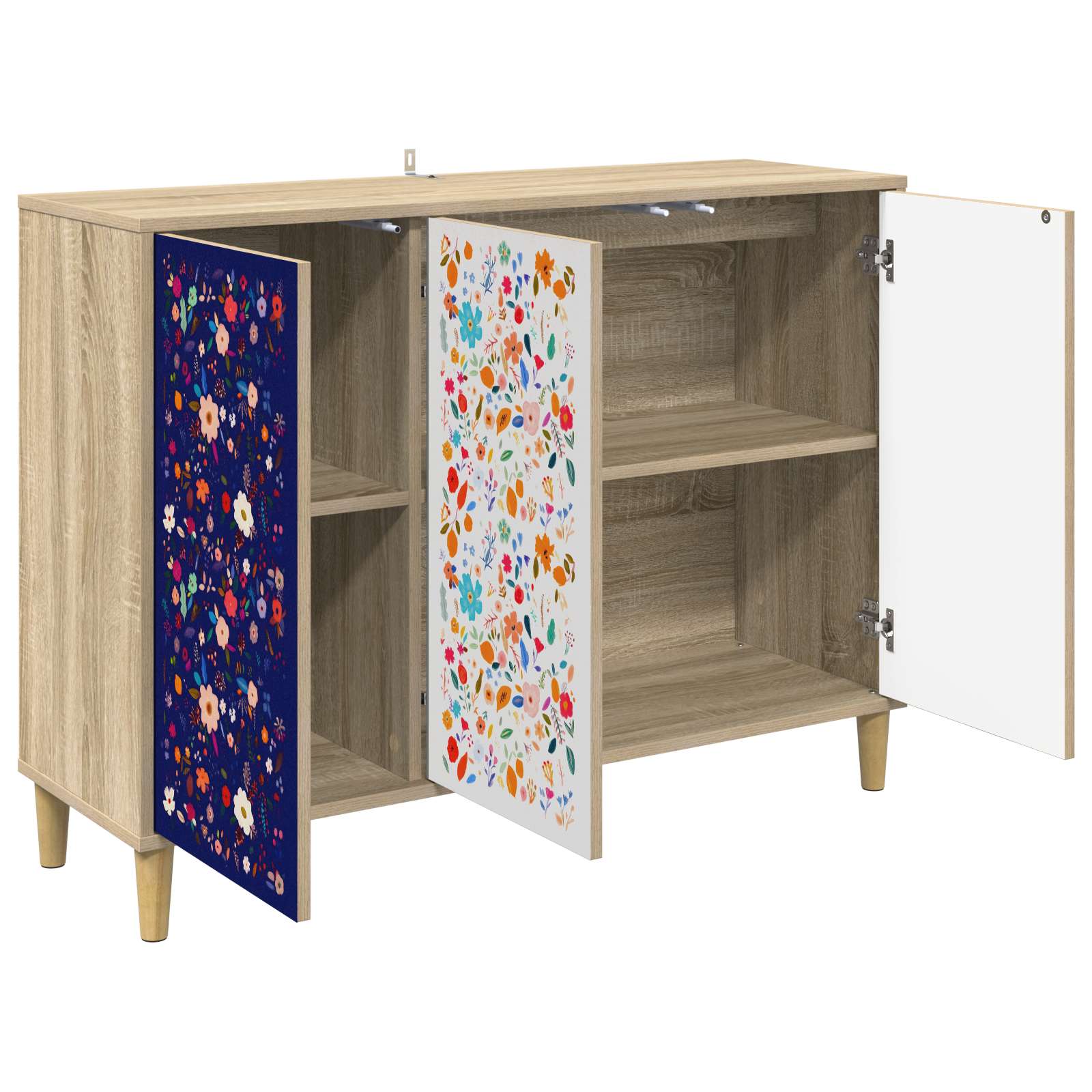 Buffet MAINZ Sonoma 102 x 33 x 75 cm Bois d'ingénierie