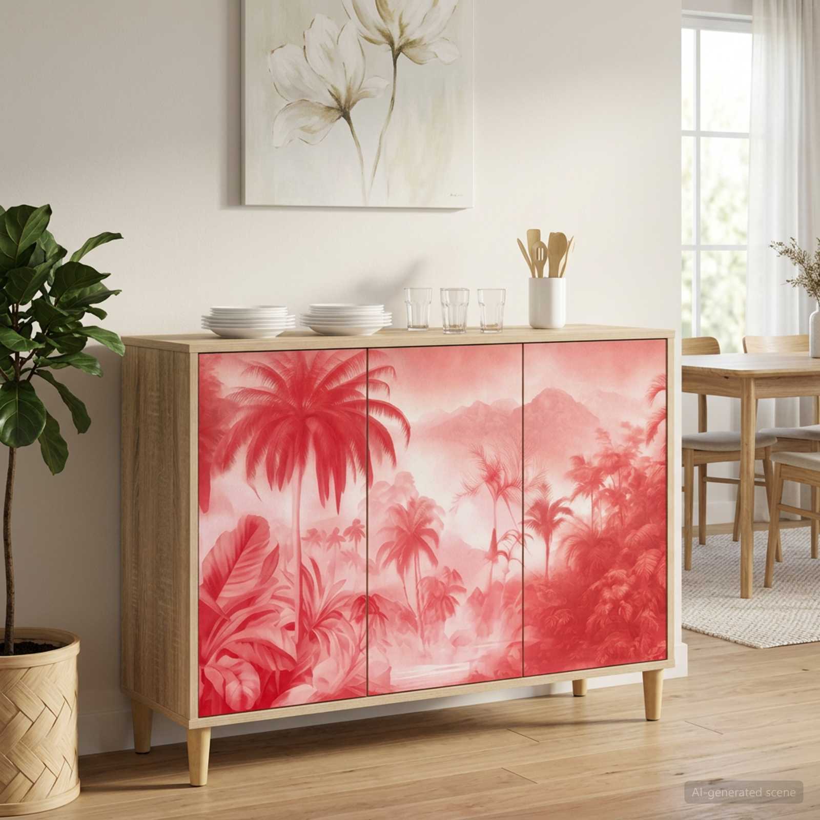 Buffet AACHEN Sonoma 102 x 33 x 75 cm Bois d'ingénierie