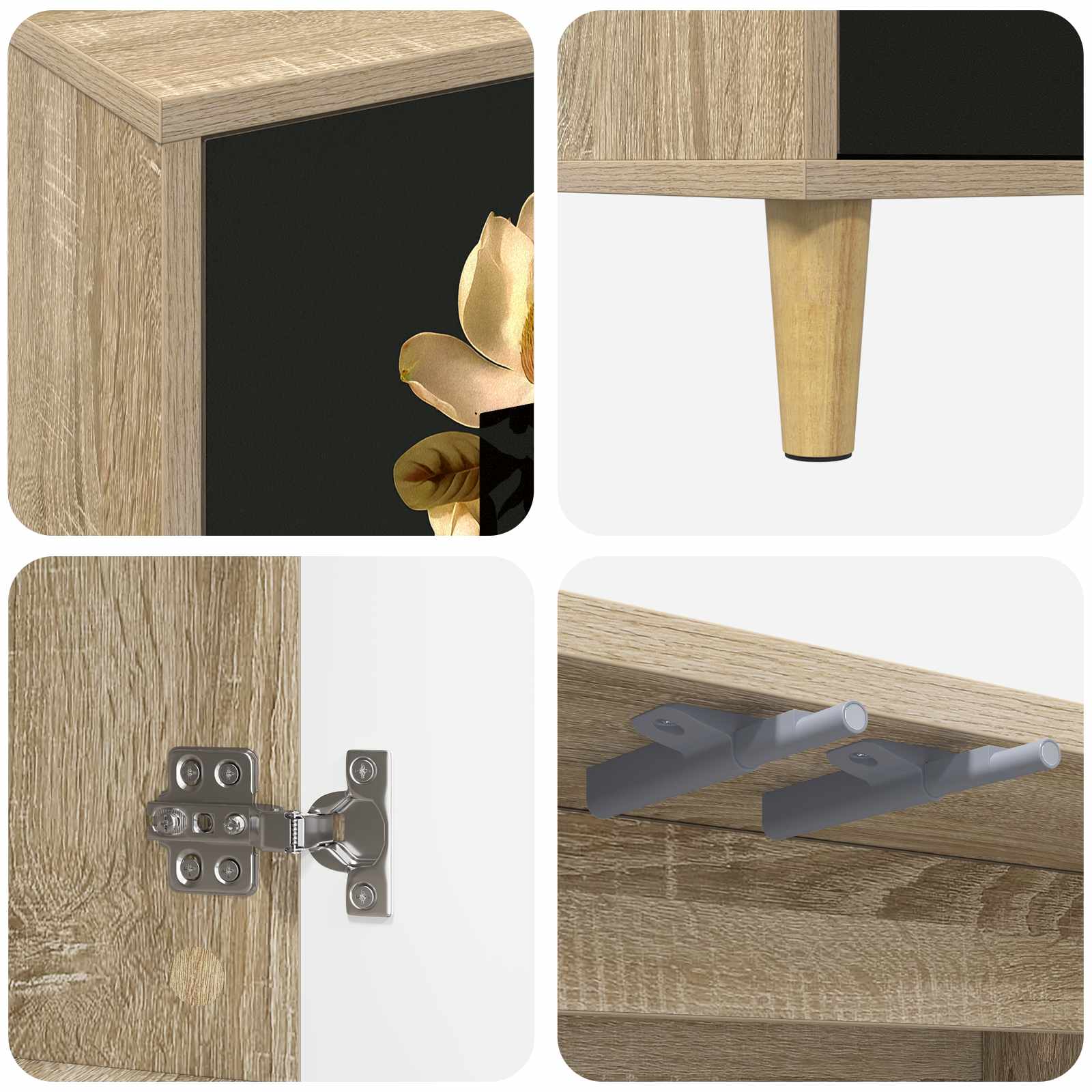 Buffet BREMEN Sonoma 102 x 33 x 75 cm Bois d'ingénierie