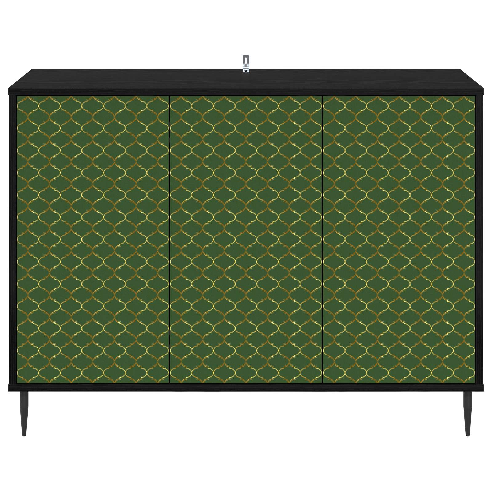 Buffet GELEEN Chêne noir 102 x 33 x 76 cm Bois d'ingénierie