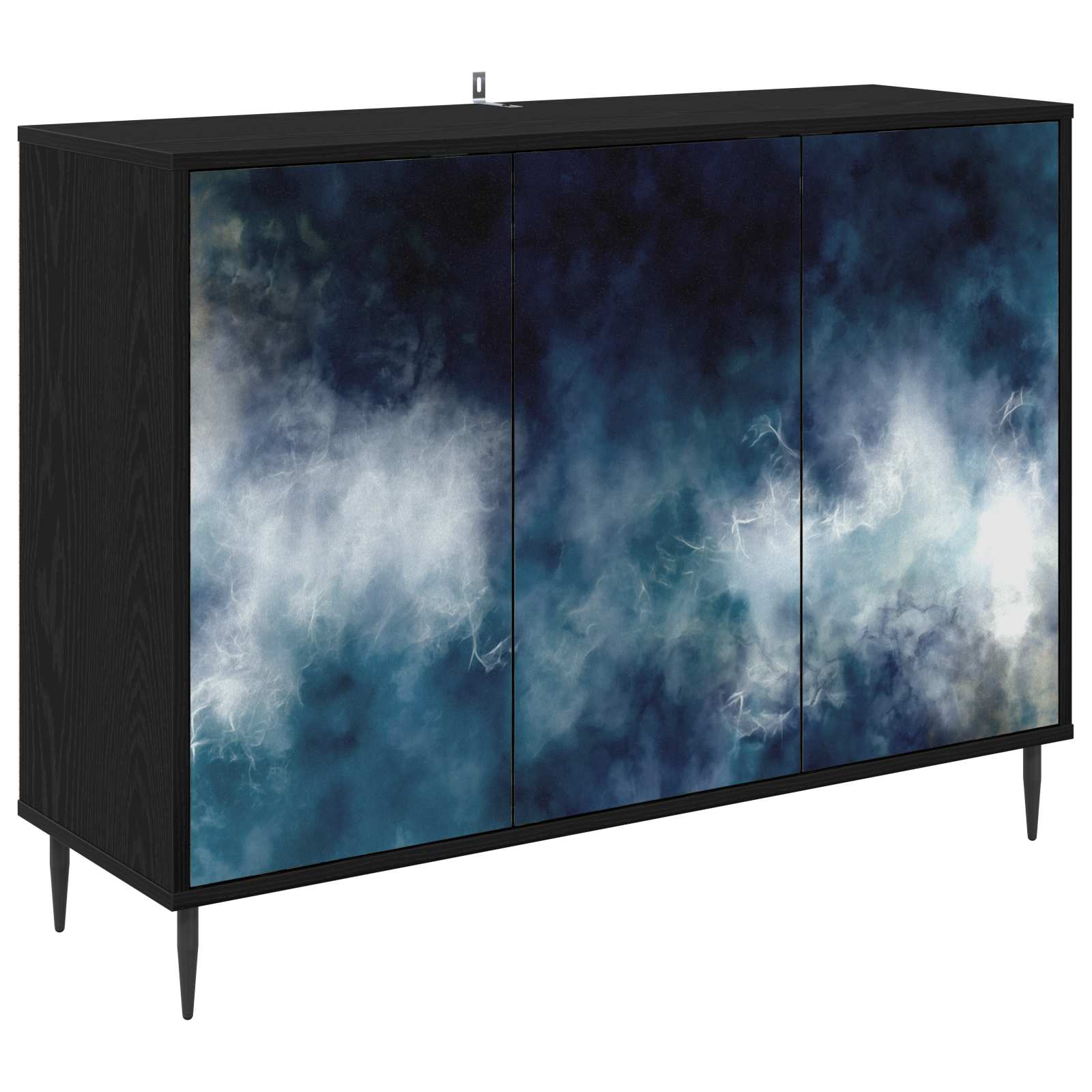 Buffet RAALTE Chêne noir 102 x 33 x 76 cm Bois d'ingénierie