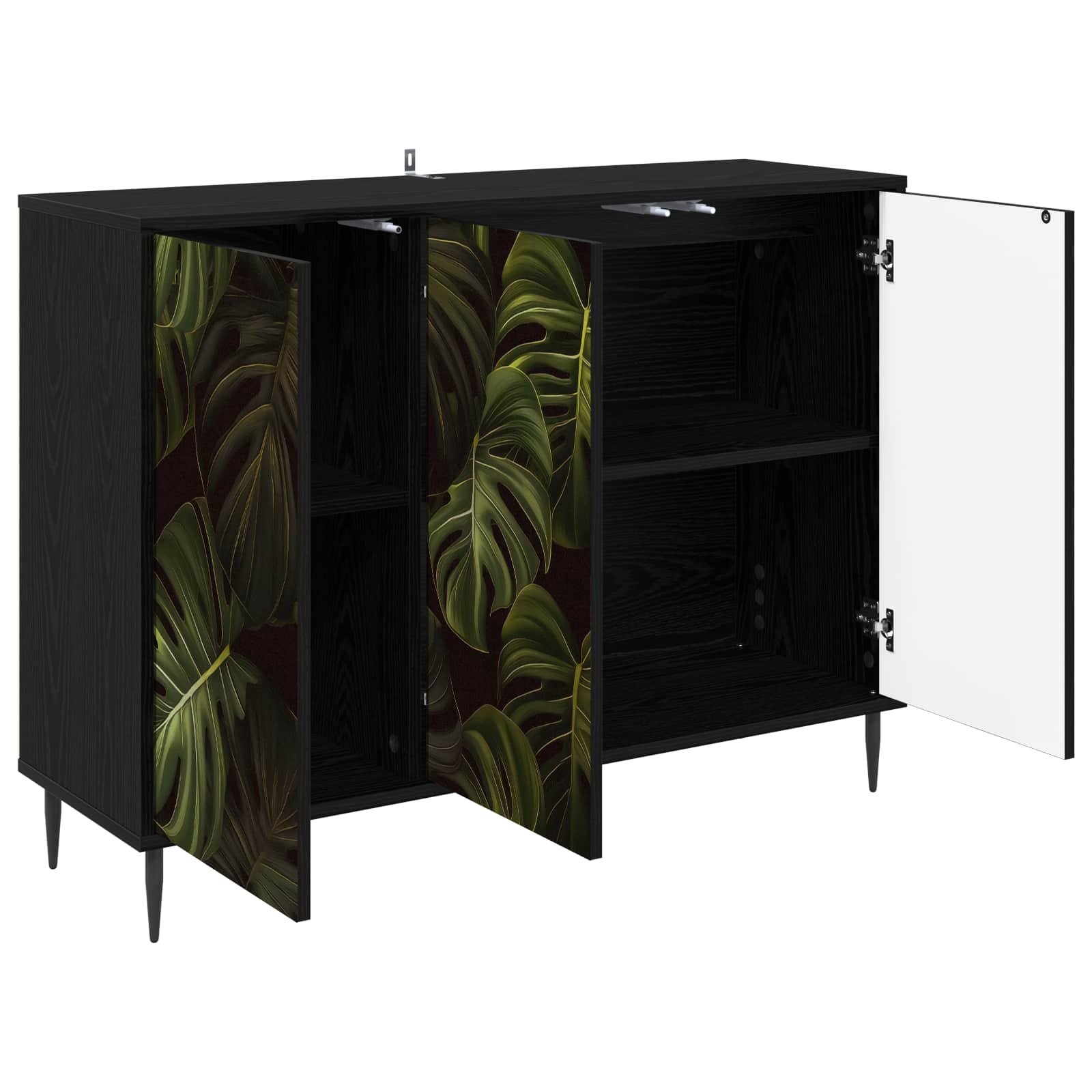 Buffet ELBURG Chêne noir 102 x 33 x 76 cm Bois d'ingénierie