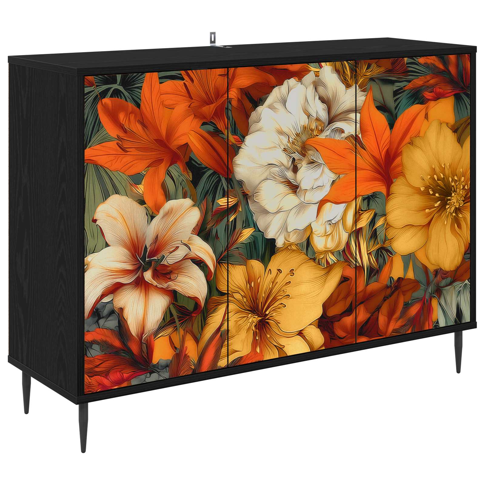 Buffet GENNEP Chêne noir 102 x 33 x 76 cm Bois d'ingénierie