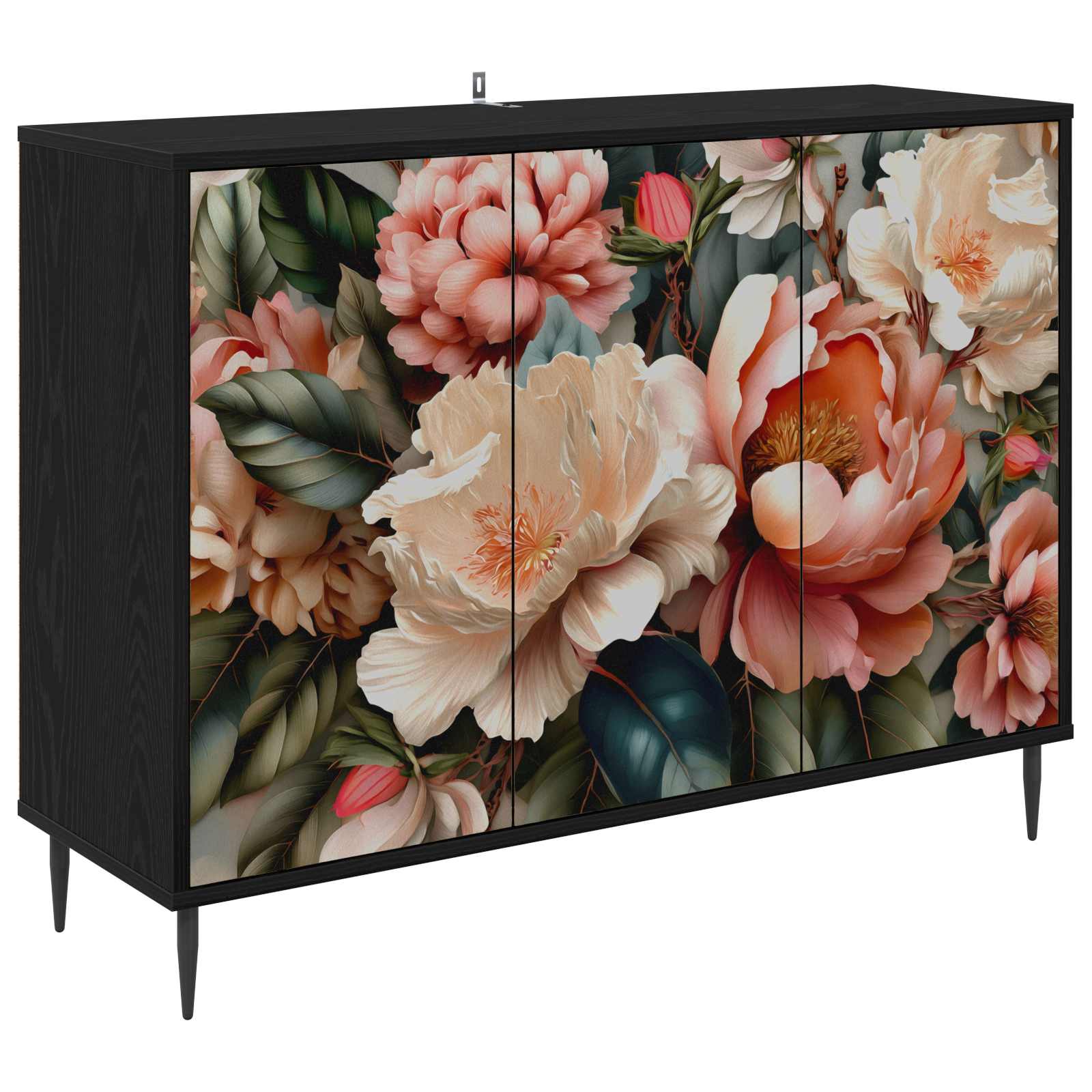 Buffet BORNE Chêne noir 102 x 33 x 76 cm Bois d'ingénierie
