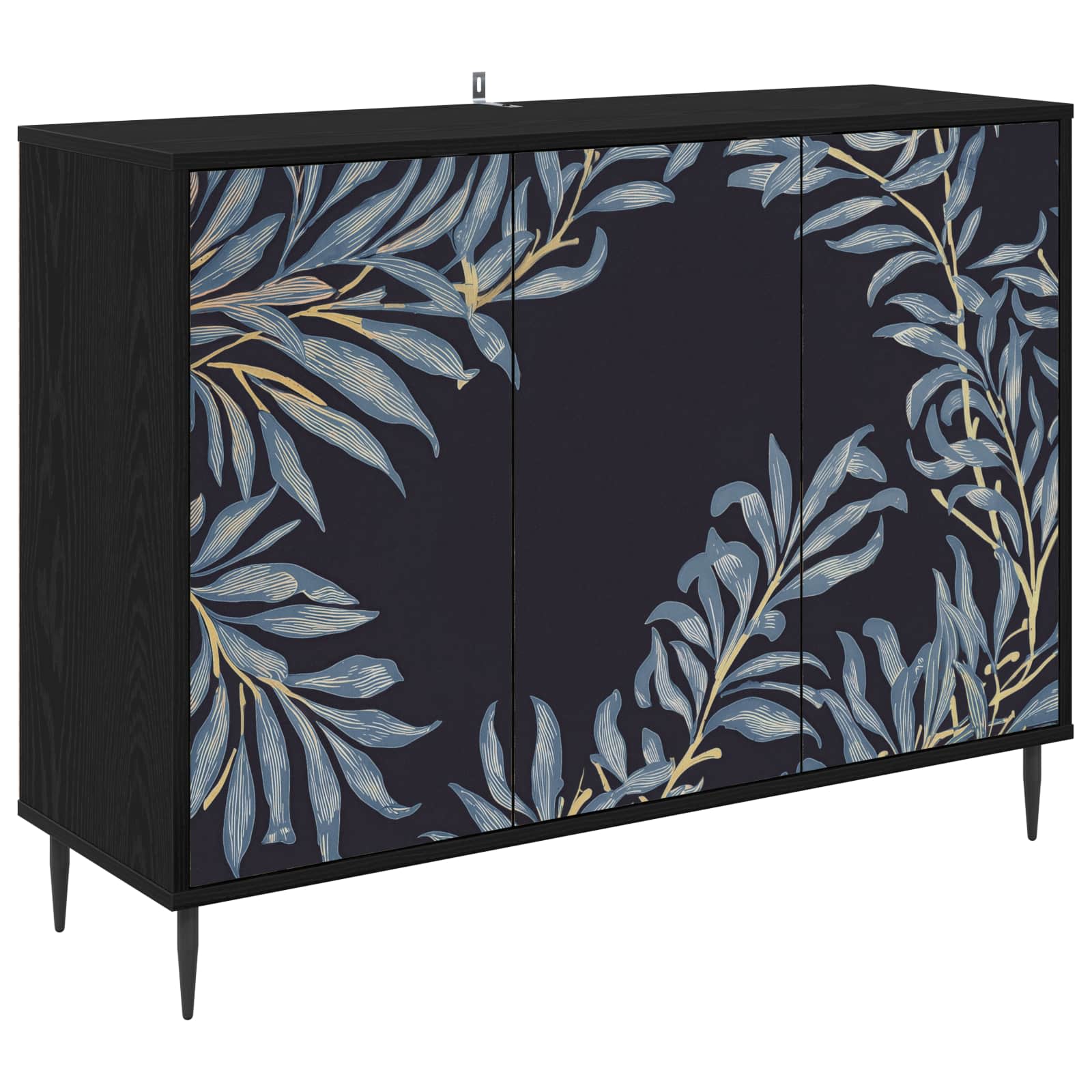 Buffet DOKKUM Chêne noir 102 x 33 x 76 cm Bois d'ingénierie