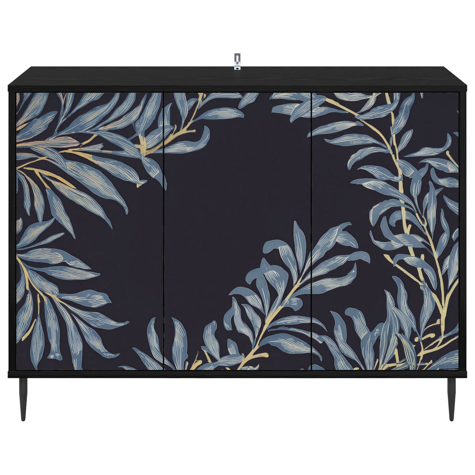 Buffet DOKKUM Chêne noir 102 x 33 x 76 cm Bois d'ingénierie