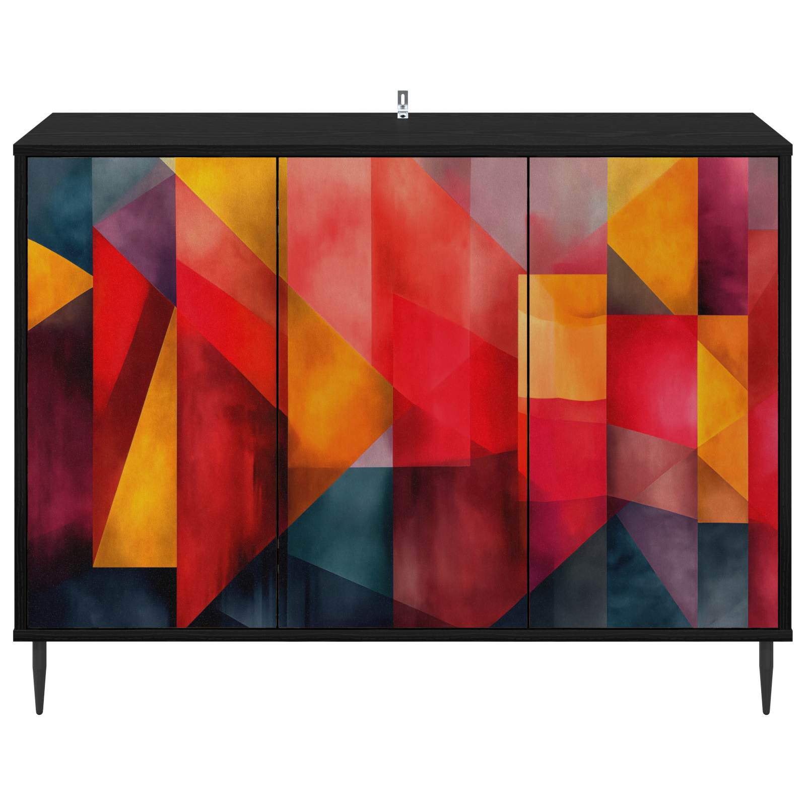 Buffet HEESCH Chêne noir 102 x 33 x 76 cm Bois d'ingénierie