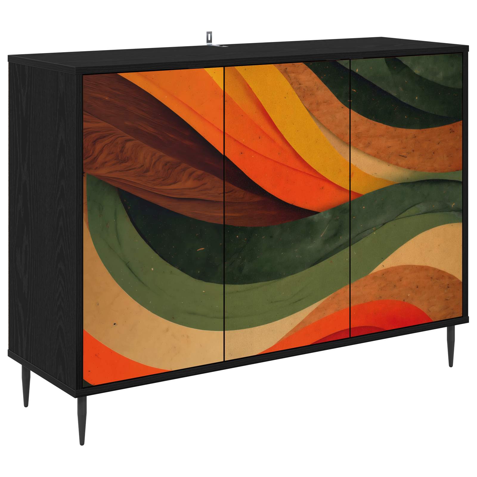 Buffet BONN Chêne noir 102 x 33 x 76 cm Bois d'ingénierie