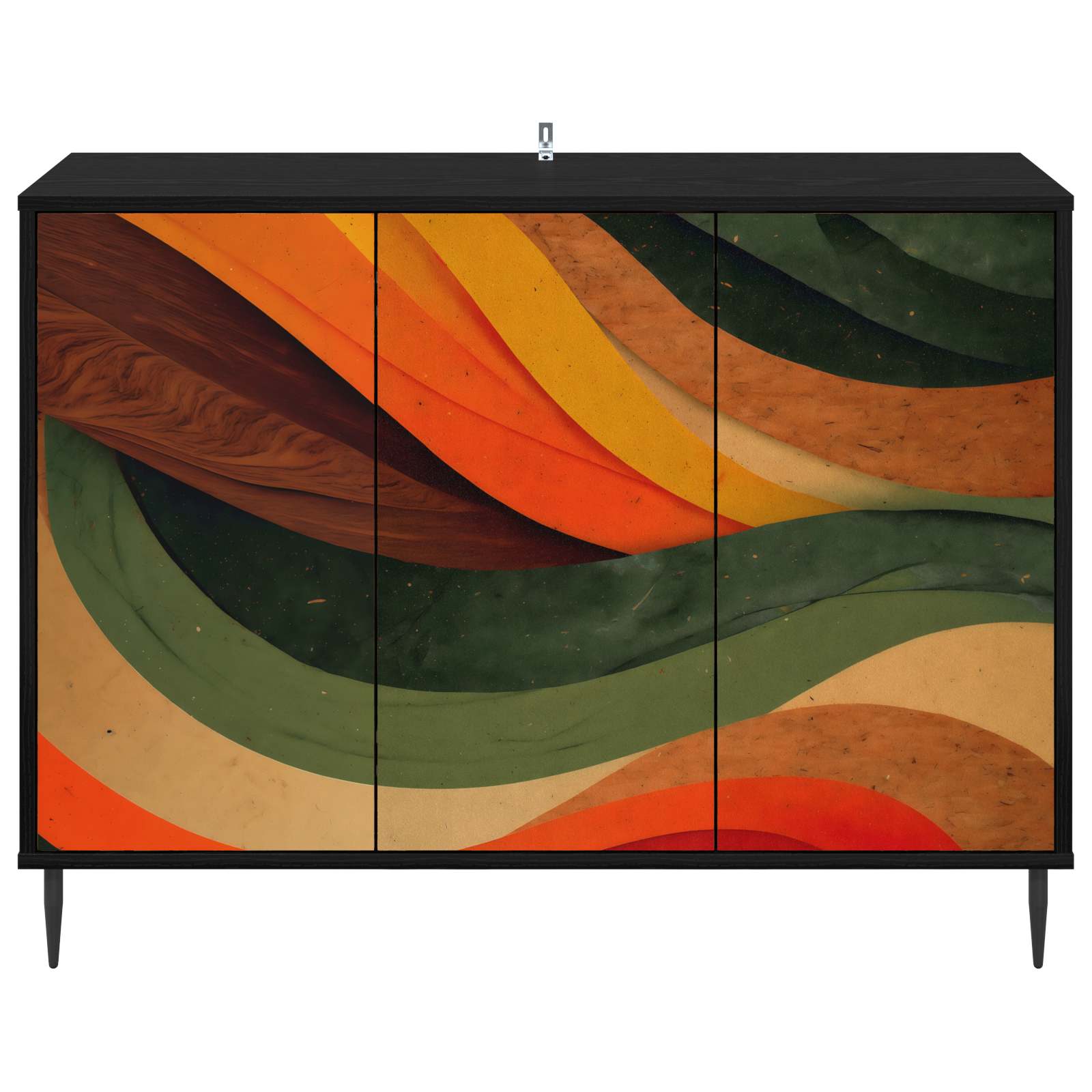Buffet BONN Chêne noir 102 x 33 x 76 cm Bois d'ingénierie