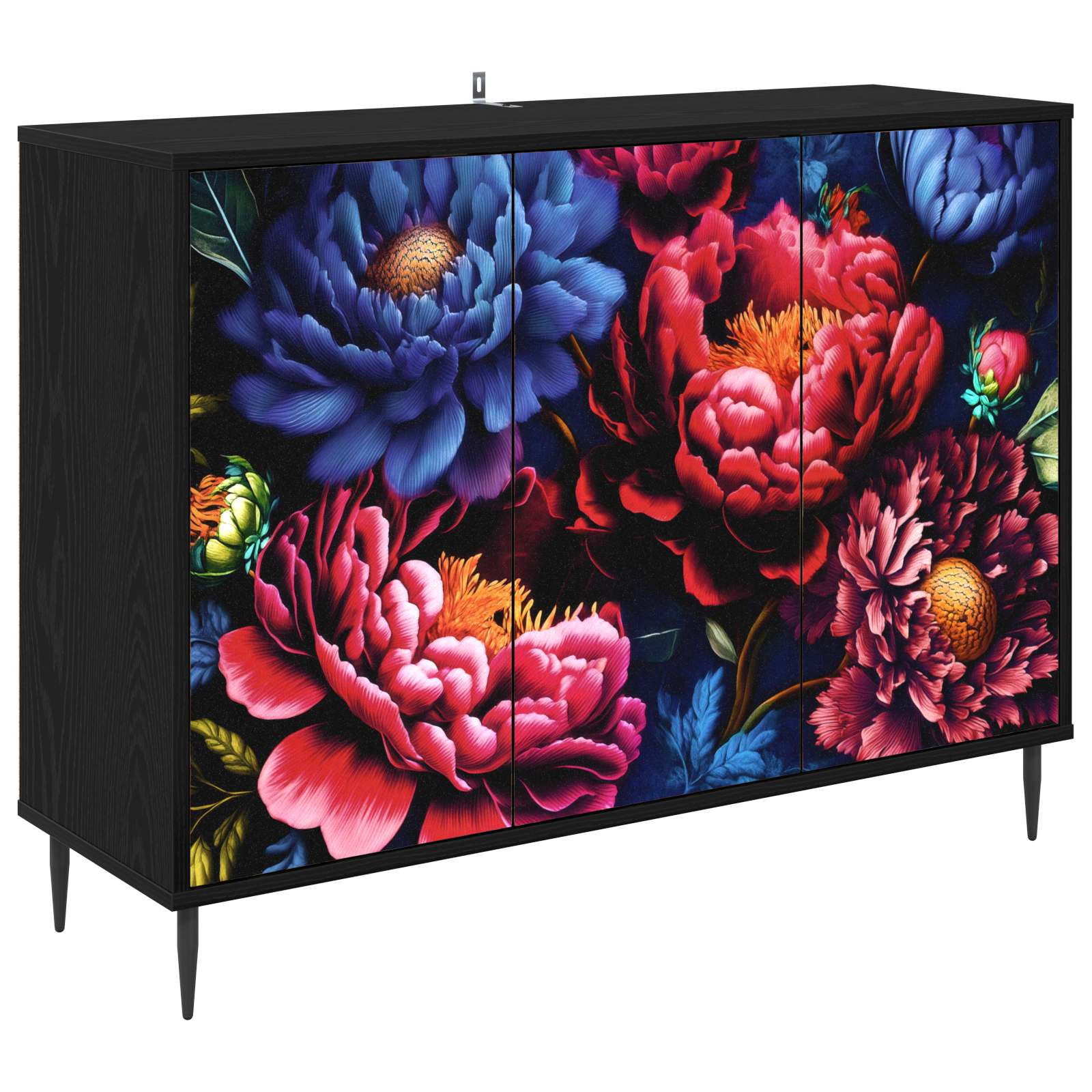 Buffet KIEL Chêne noir 102 x 33 x 76 cm Bois d'ingénierie