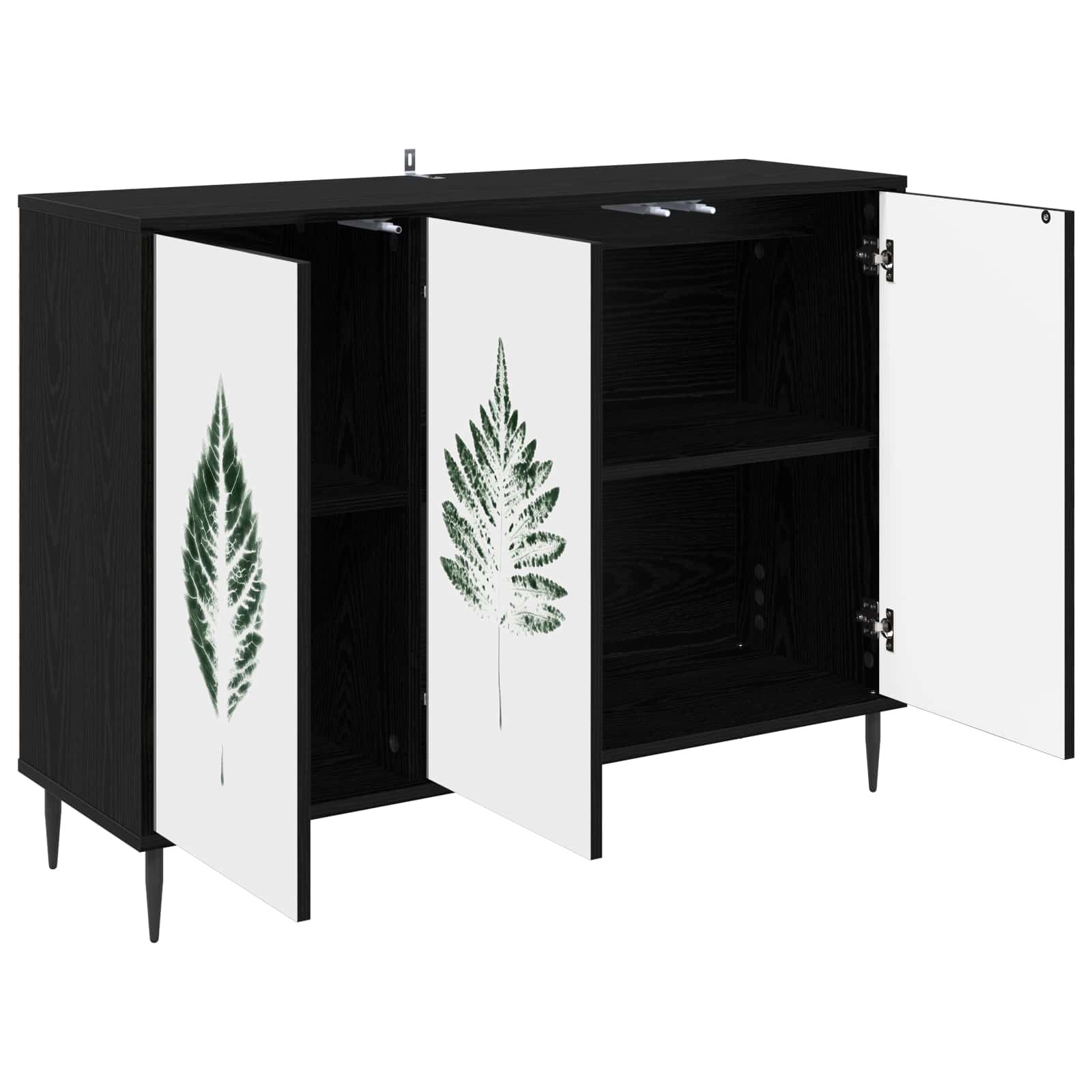 Buffet HANAU Chêne noir 102 x 33 x 76 cm Bois d'ingénierie