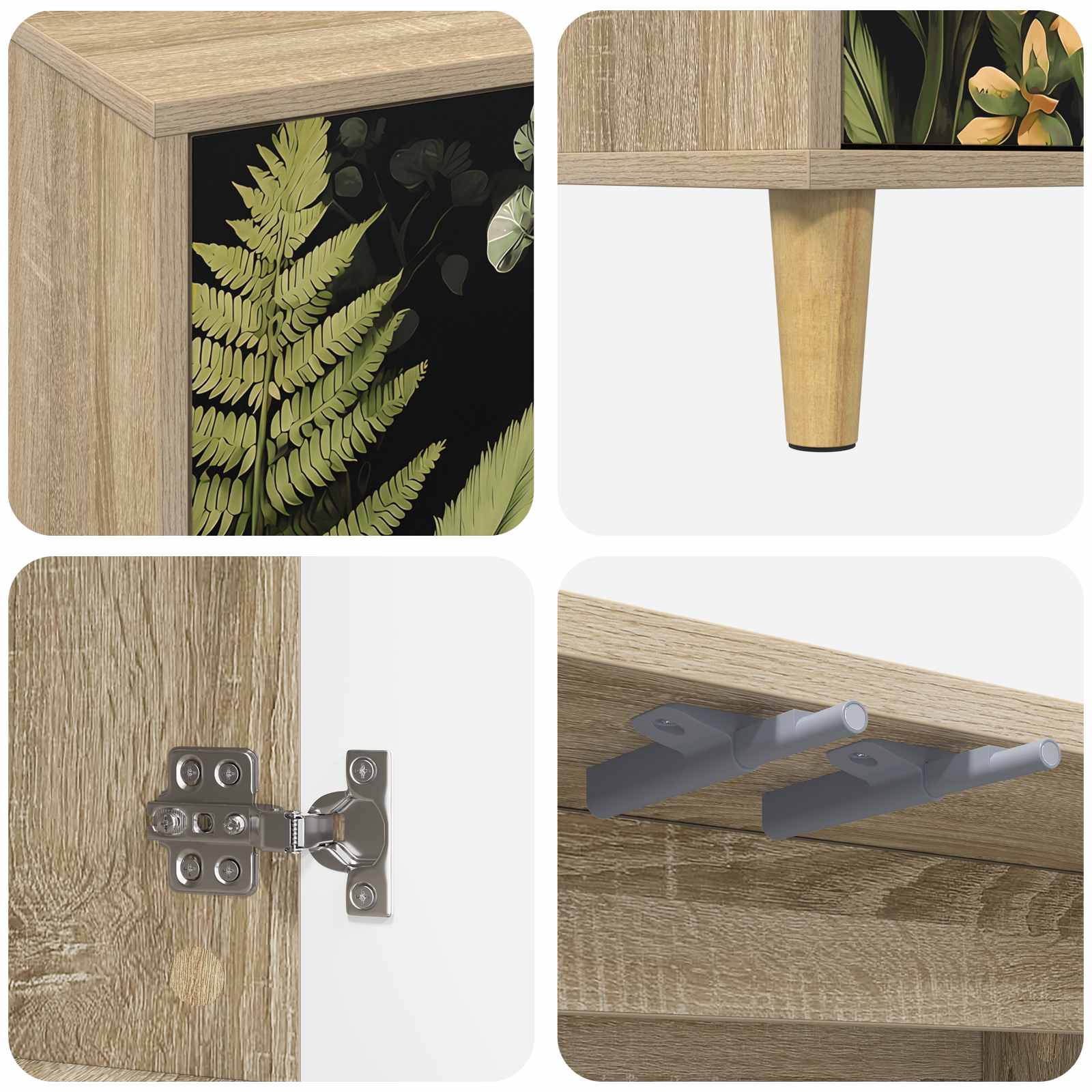 Meuble TV RHENEN 69 x 33 x 50 cm Sonoma Bois d'ingénierie