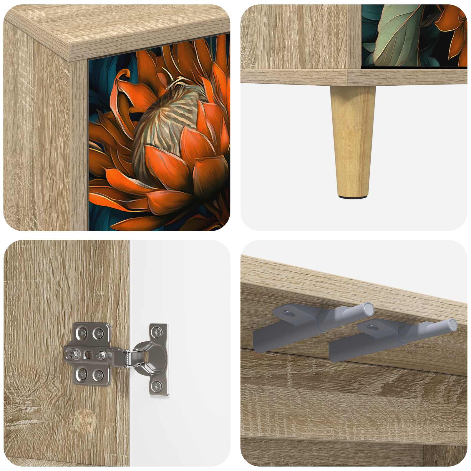 Meuble TV LOCHEM 69 x 33 x 50 cm Sonoma Bois d'ingénierie
