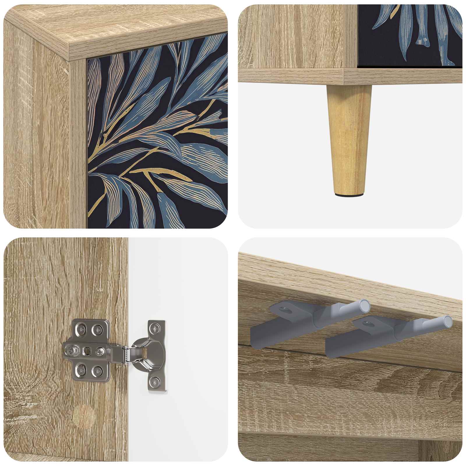 Meuble TV DOKKUM 69 x 33 x 50 cm Sonoma Bois d'ingénierie