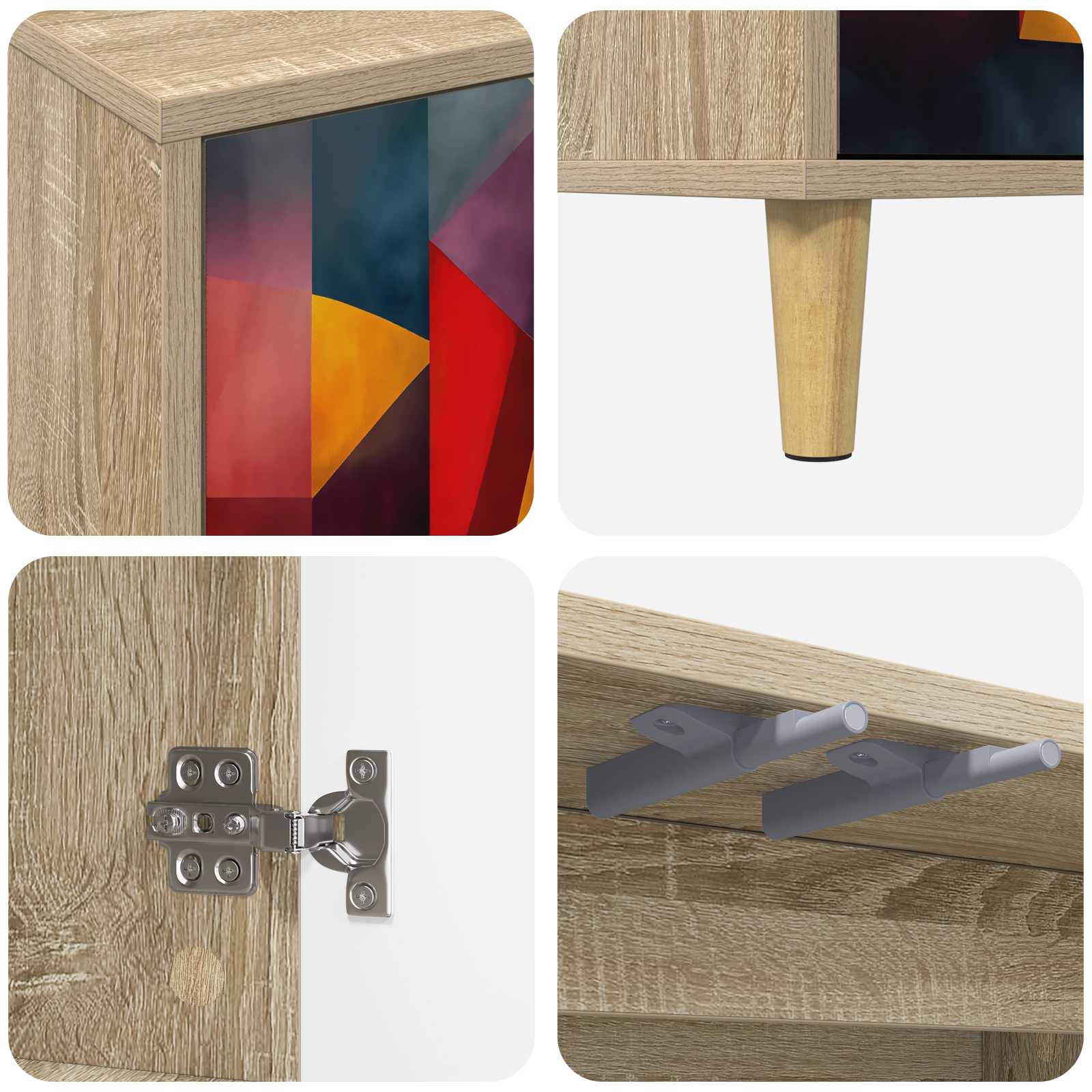 Meuble TV HEESCH 69 x 33 x 50 cm Sonoma Bois d'ingénierie