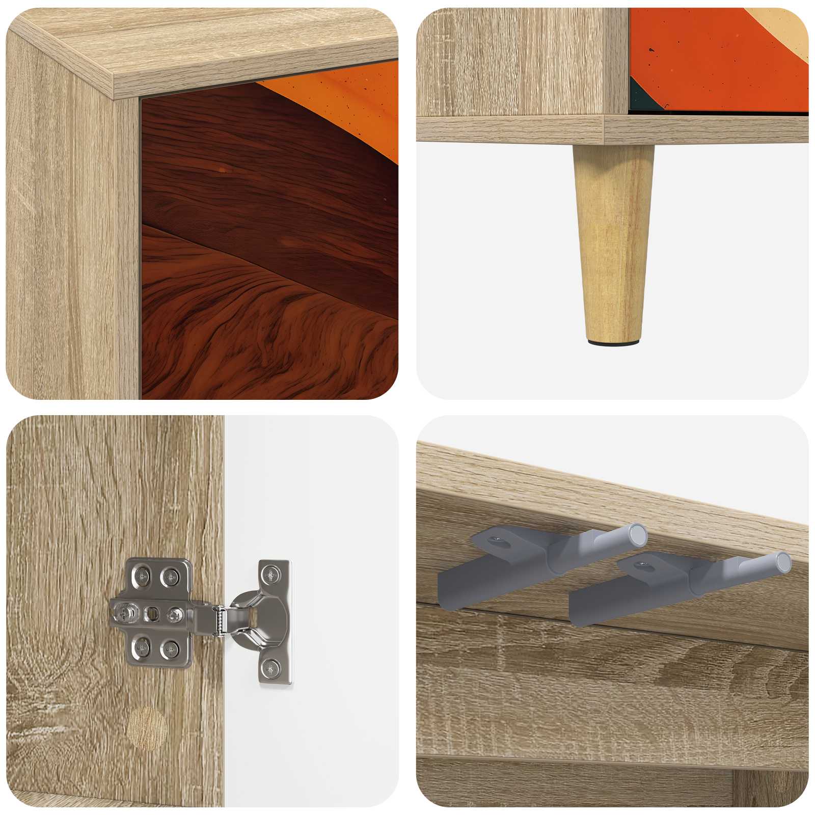 Meuble TV BONN 69 x 33 x 50 cm Sonoma Bois d'ingénierie