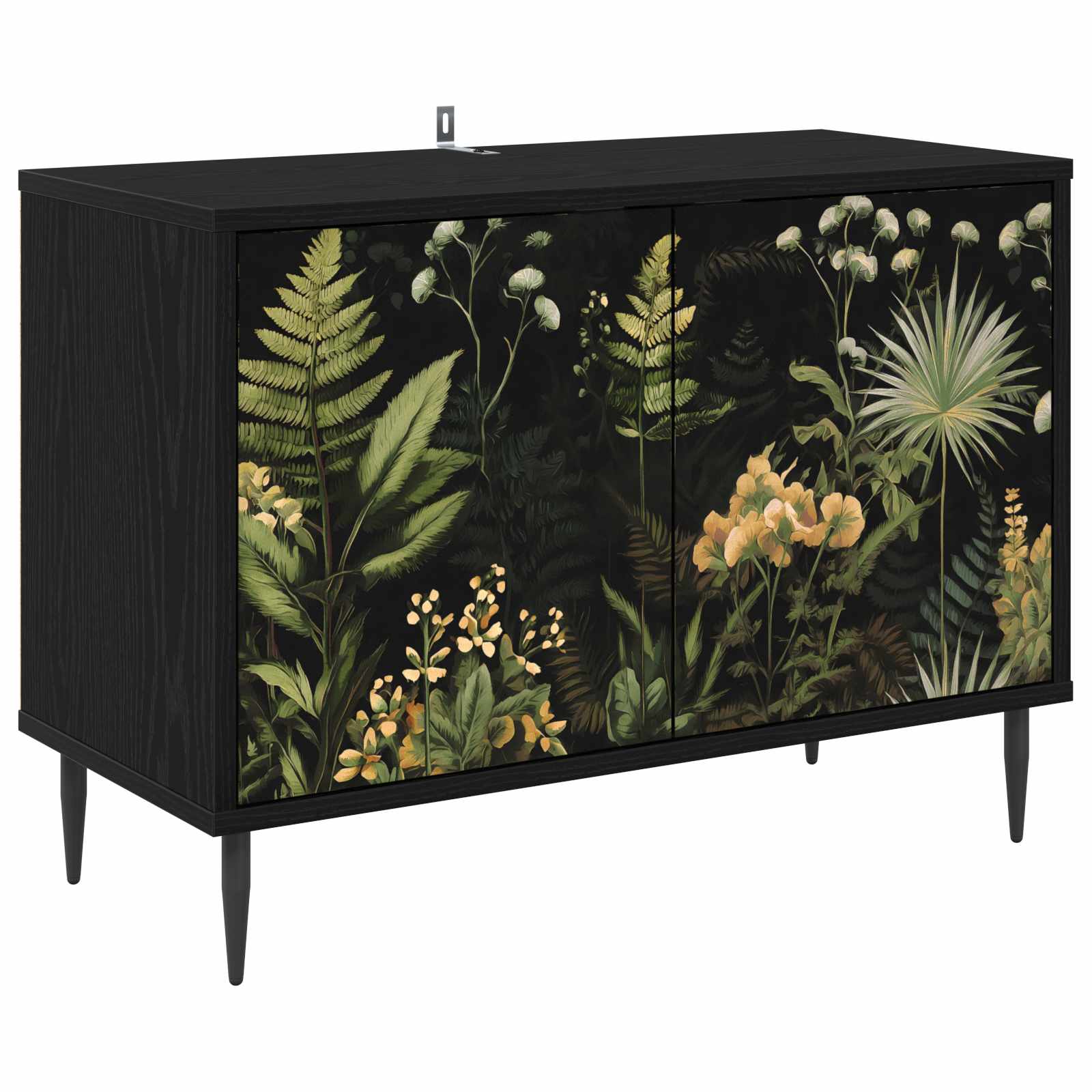 Meuble TV RHENEN 69 x 33 x 50,5 cm Chêne noir Bois d'ingénierie