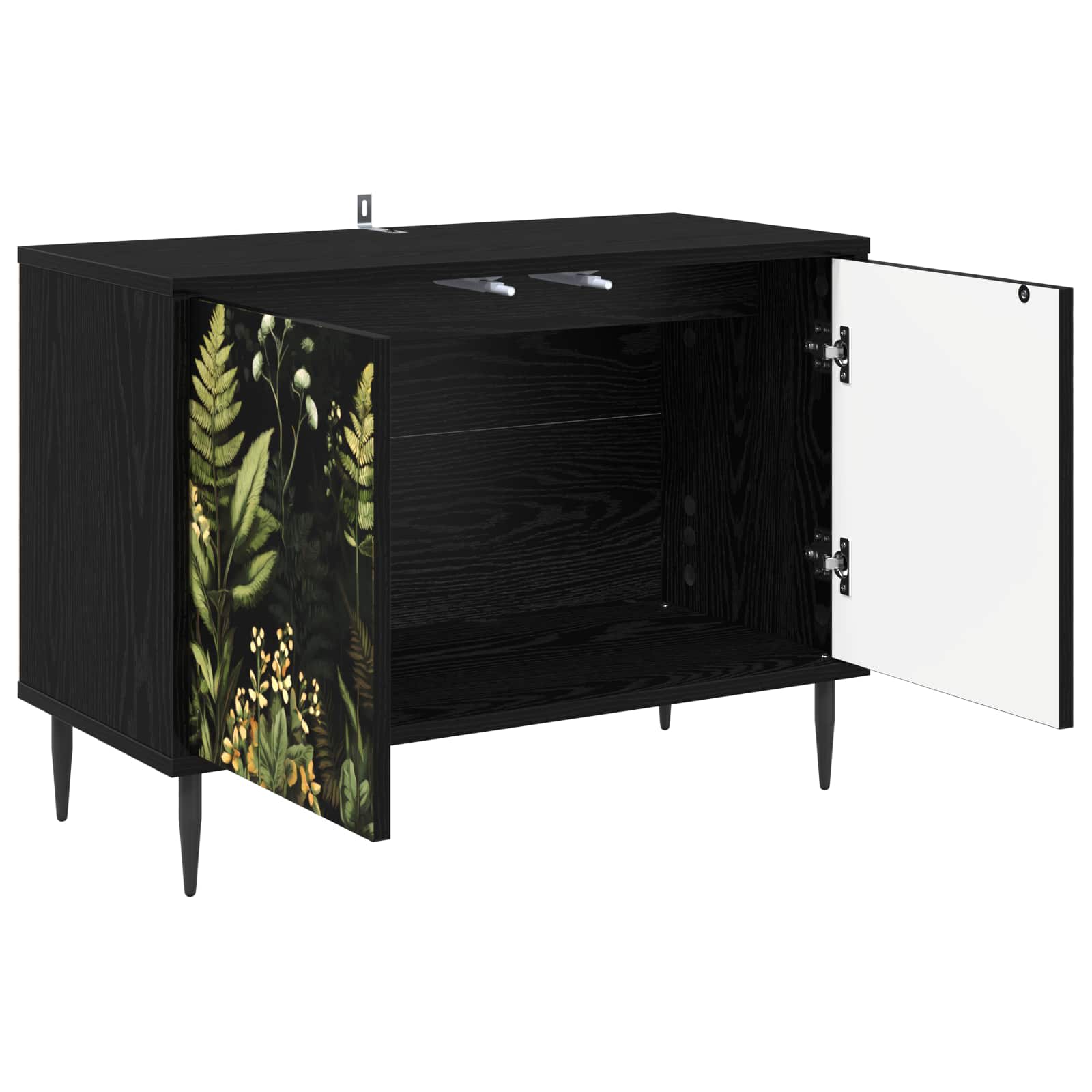 Meuble TV RHENEN 69 x 33 x 50,5 cm Chêne noir Bois d'ingénierie