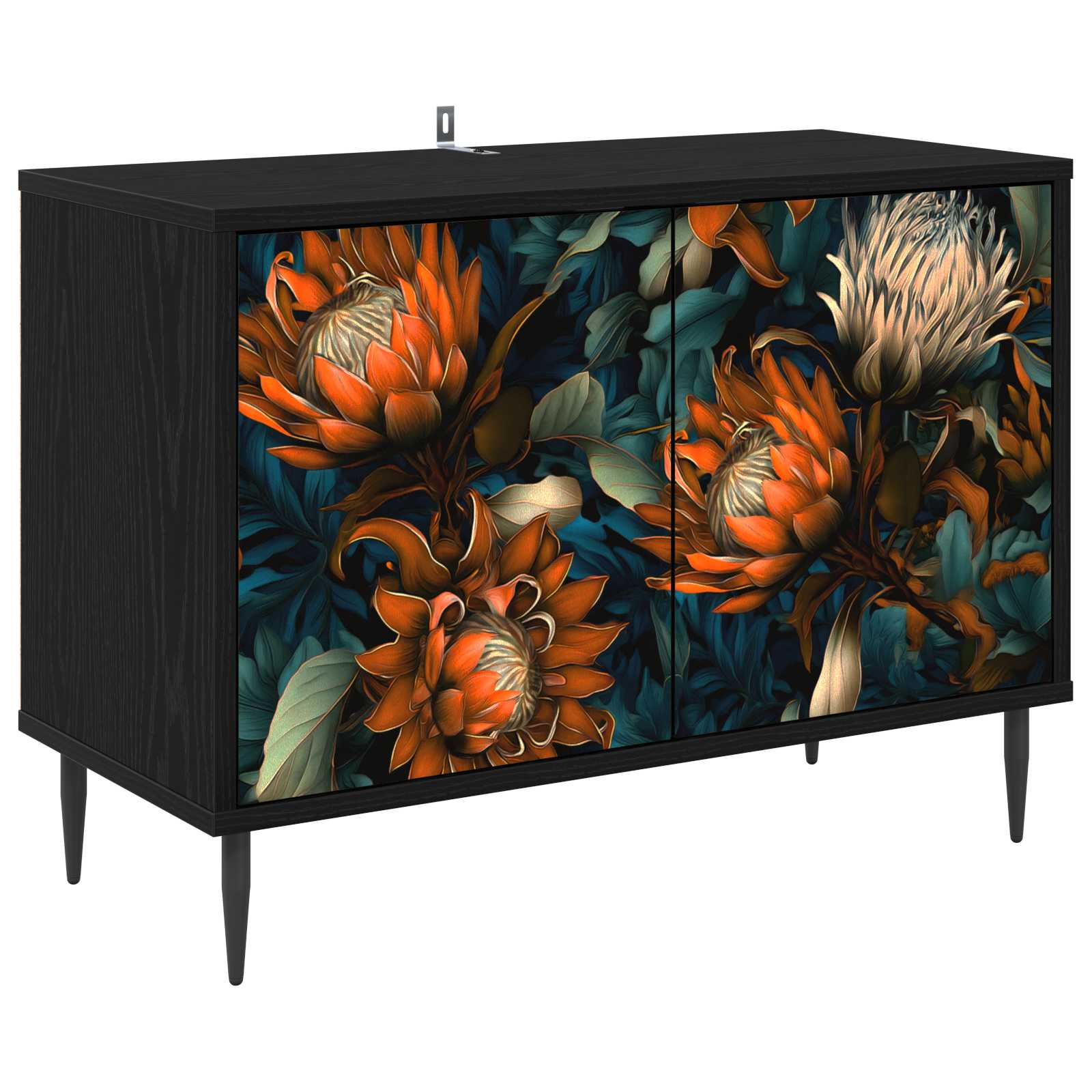 Meuble TV LOCHEM 69 x 33 x 50,5 cm Chêne noir Bois d'ingénierie