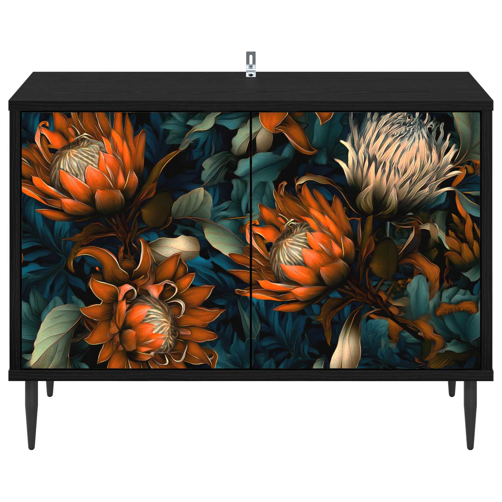 Meuble TV LOCHEM 69 x 33 x 50,5 cm Chêne noir Bois d'ingénierie