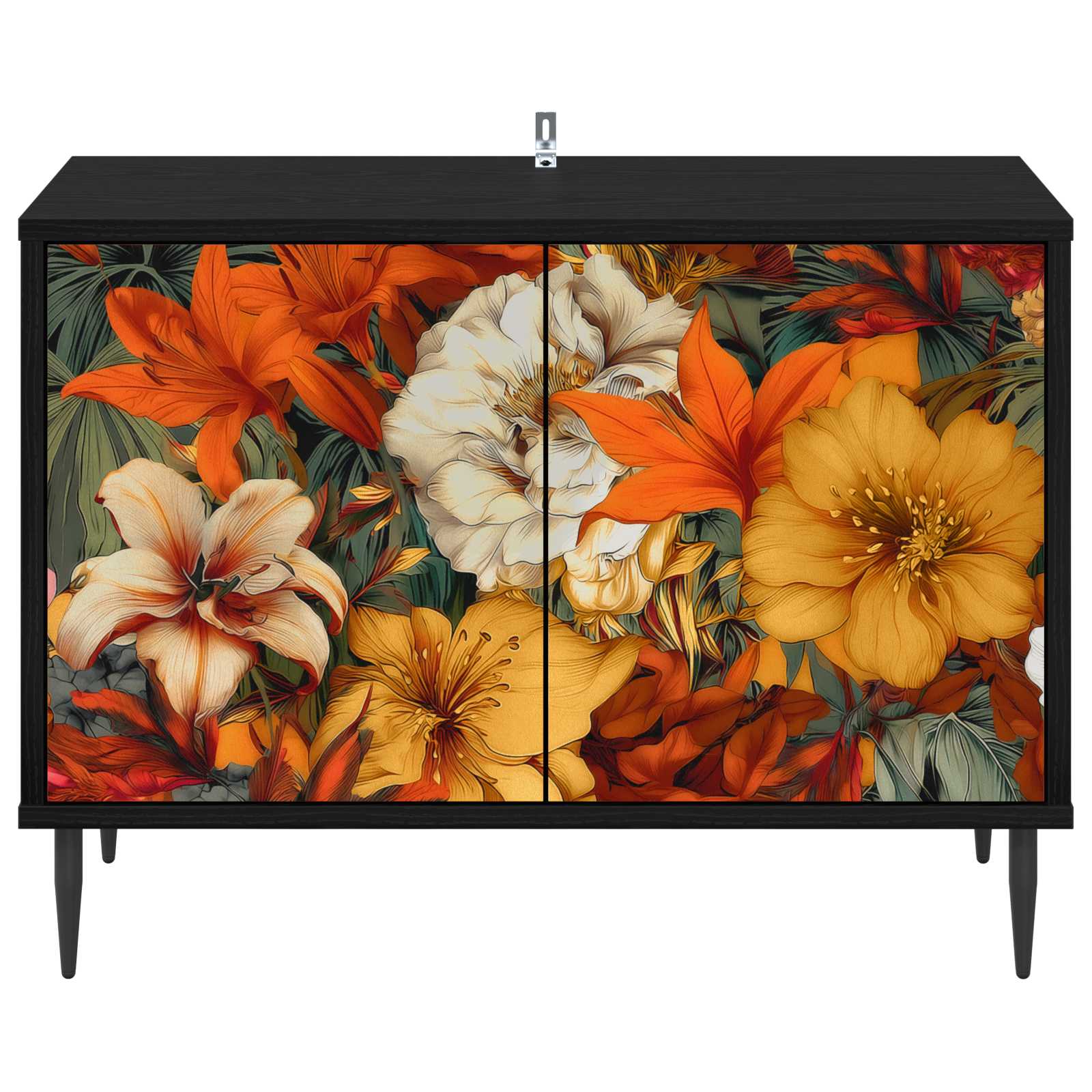 Meuble TV GENNEP 69 x 33 x 50,5 cm Chêne noir Bois d'ingénierie