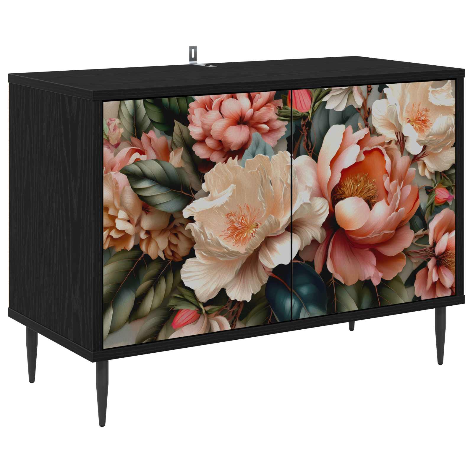 Meuble TV BORNE 69 x 33 x 50,5 cm Chêne noir Bois d'ingénierie
