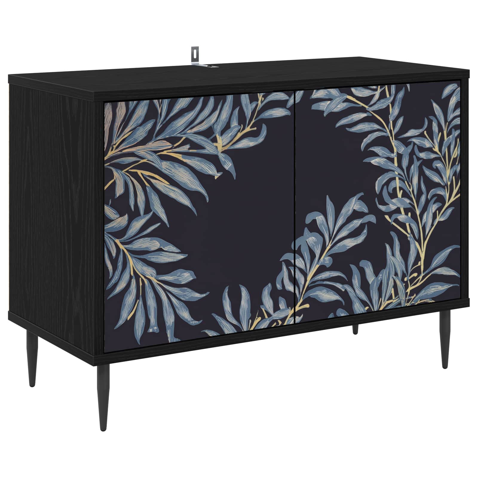 Meuble TV DOKKUM 69 x 33 x 50,5 cm Chêne noir Bois d'ingénierie