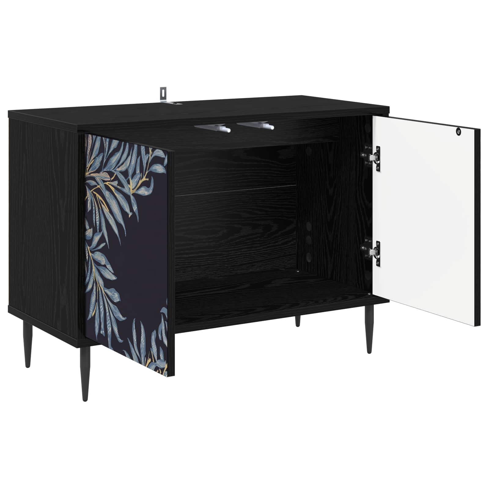 Meuble TV DOKKUM 69 x 33 x 50,5 cm Chêne noir Bois d'ingénierie