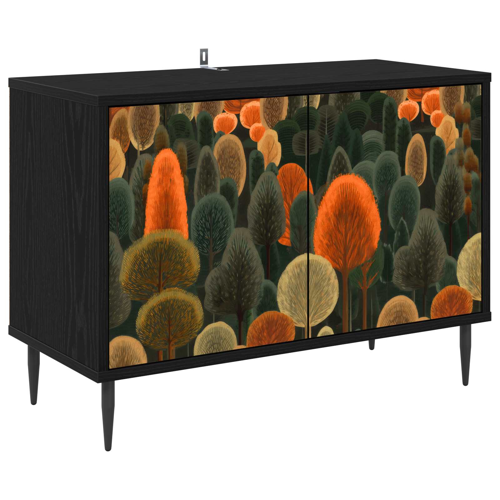 Meuble TV ZAANDAM 69 x 33 x 50,5 cm Chêne noir