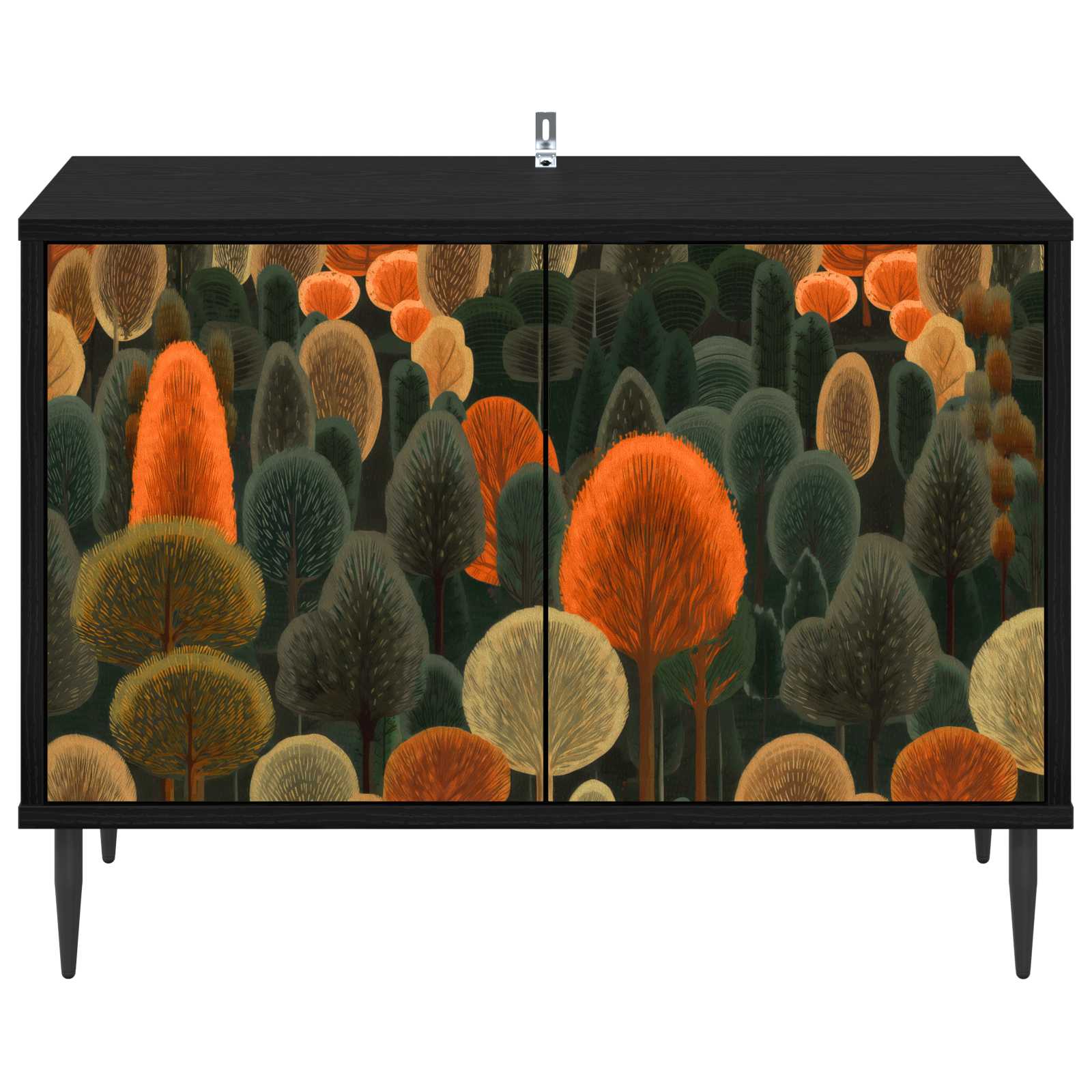 Meuble TV ZAANDAM 69 x 33 x 50,5 cm Chêne noir