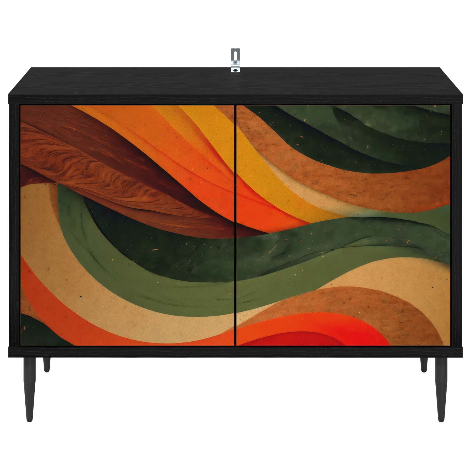 Meuble TV BONN 69 x 33 x 50,5 cm Chêne noir Bois d'ingénierie