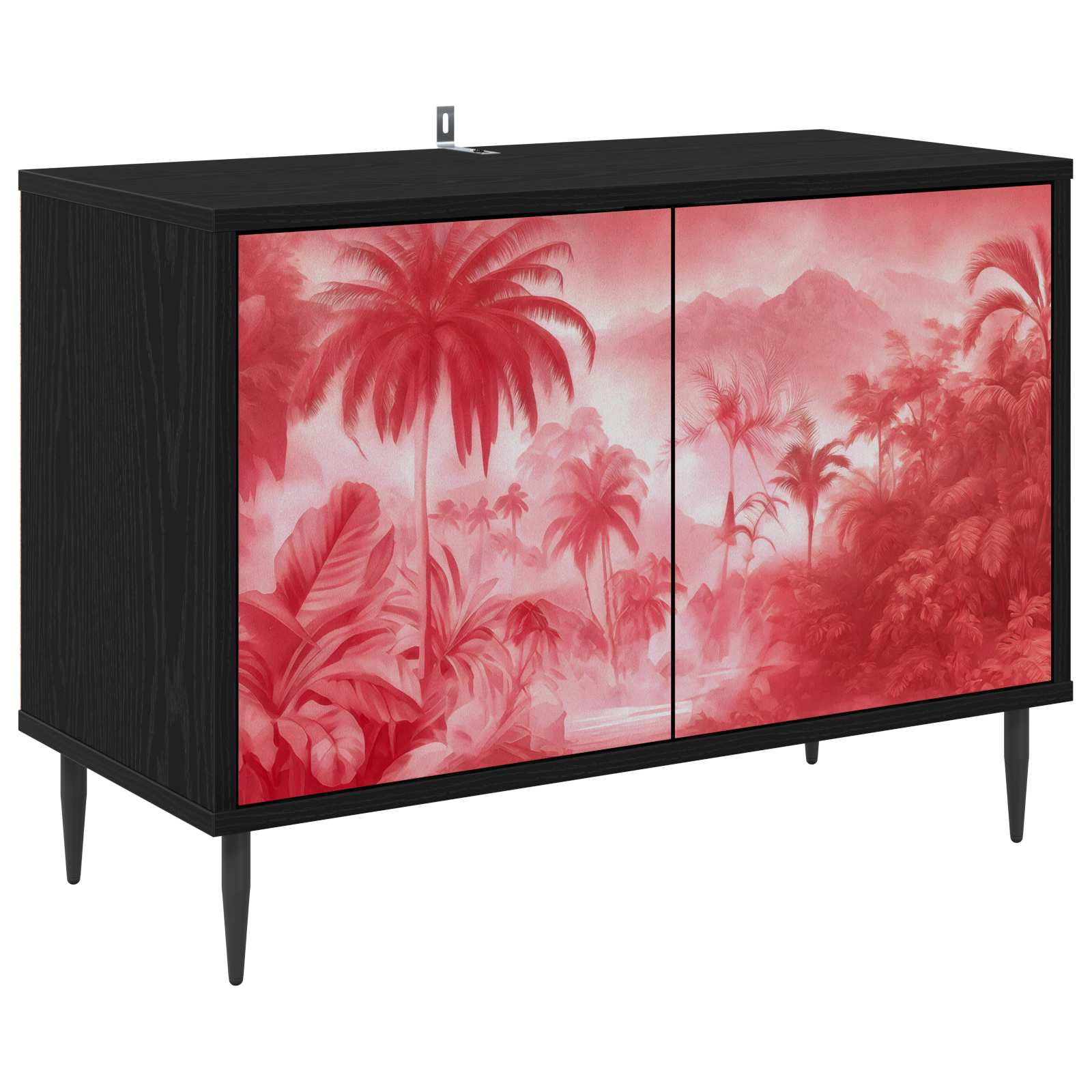 Meuble TV AACHEN 69 x 33 x 50,5 cm Chêne noir Bois d'ingénierie