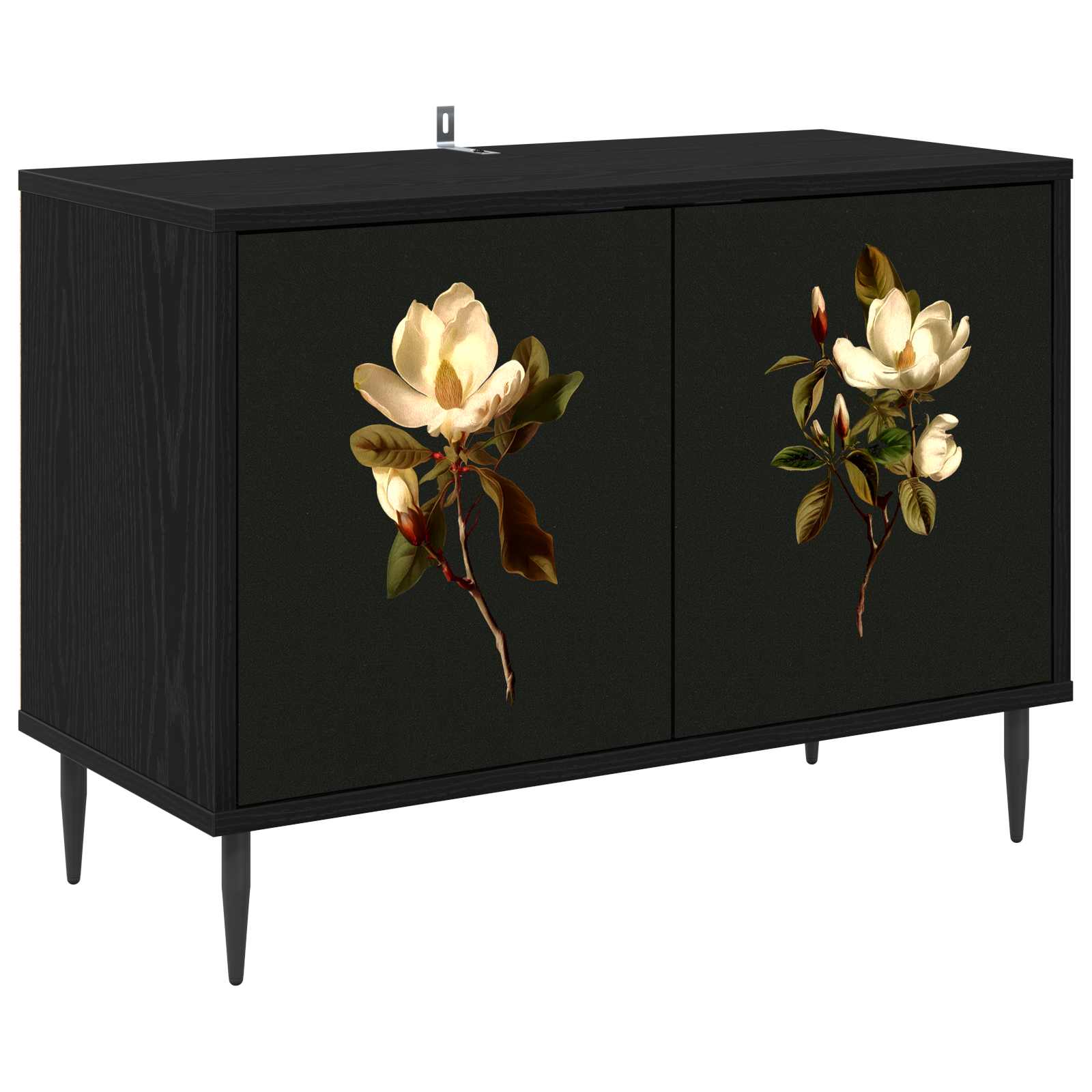 Meuble TV BREMEN 69 x 33 x 50,5 cm Chêne noir Bois d'ingénierie