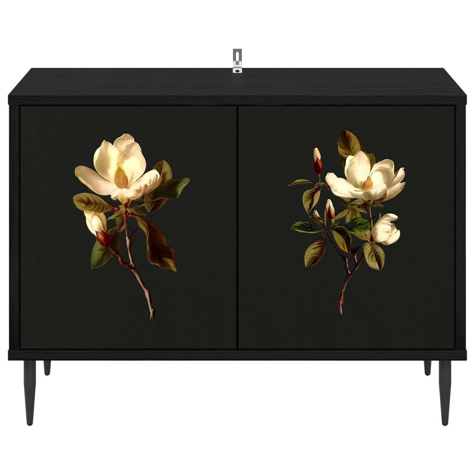Meuble TV BREMEN 69 x 33 x 50,5 cm Chêne noir Bois d'ingénierie