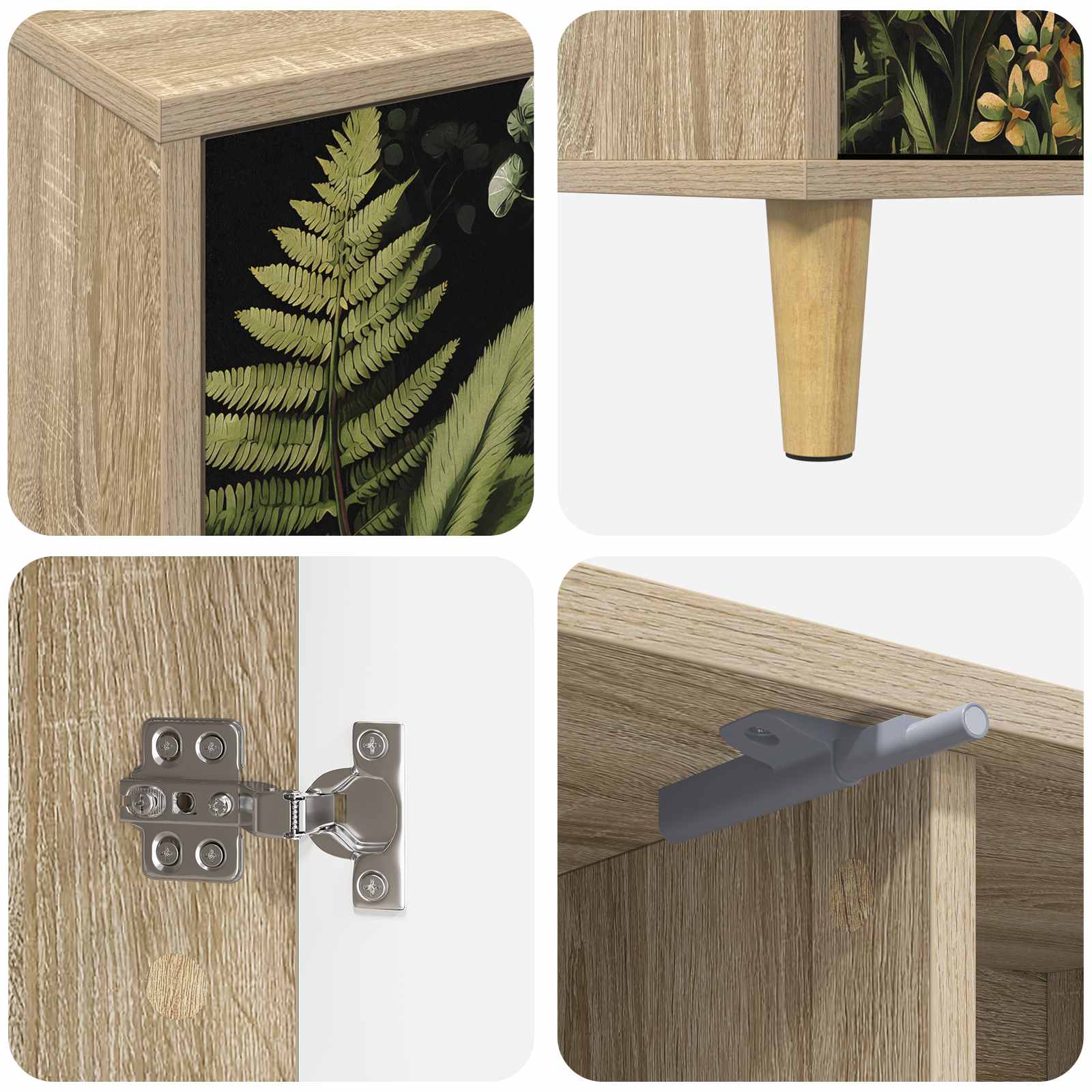 Meuble TV RHENEN 102 x 33 x 50 cm Sonoma Bois d'ingénierie
