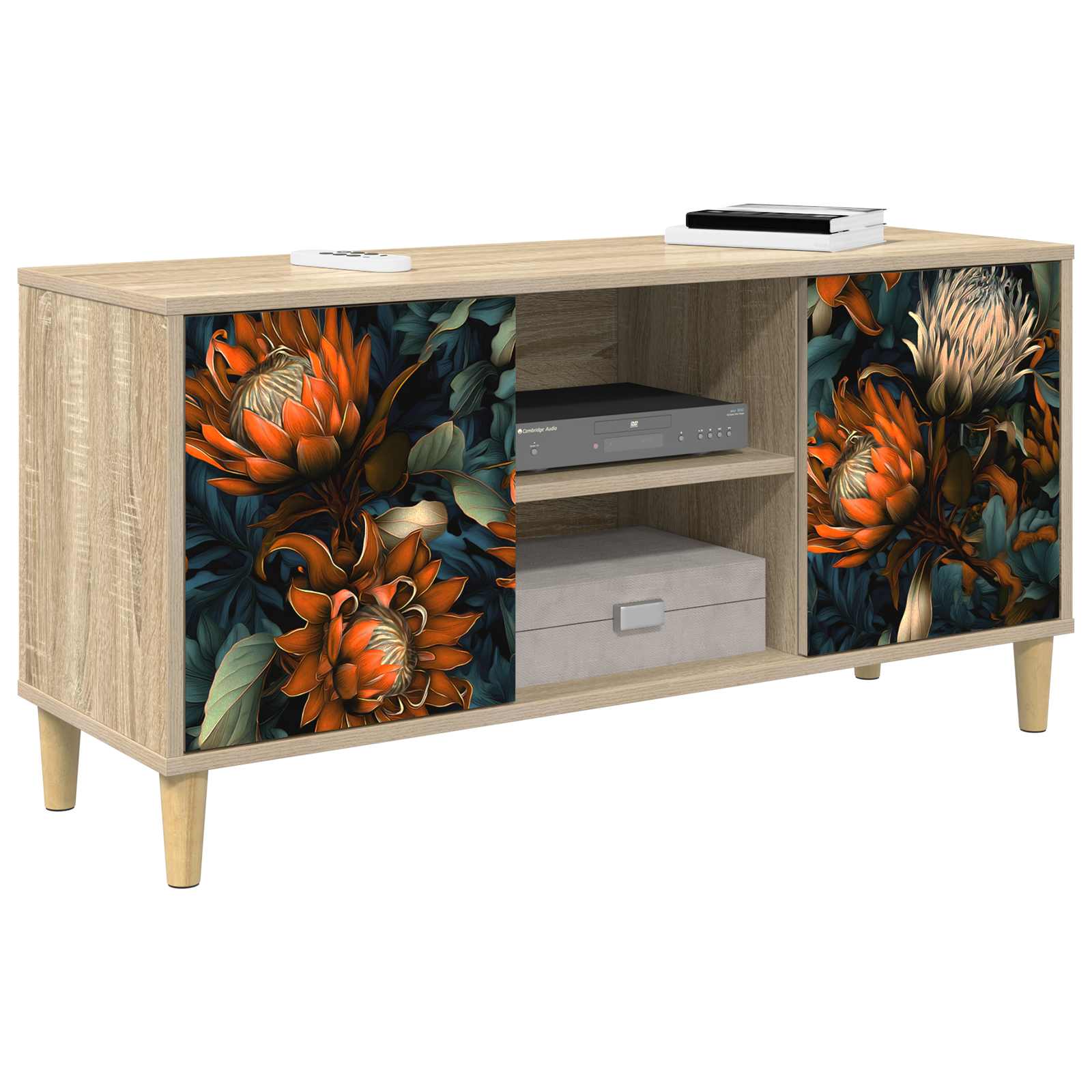 Meuble TV LOCHEM 102 x 33 x 50 cm Sonoma Bois d'ingénierie