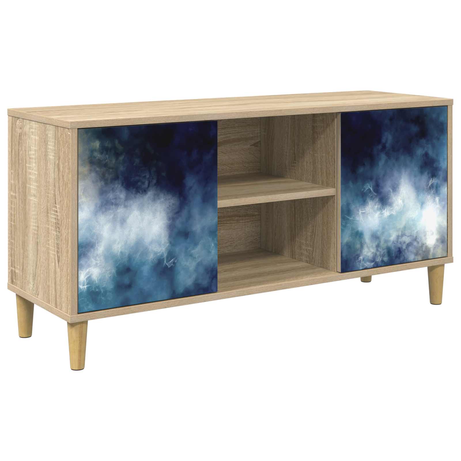 Meuble TV RAALTE 102 x 33 x 50 cm Sonoma Bois d'ingénierie