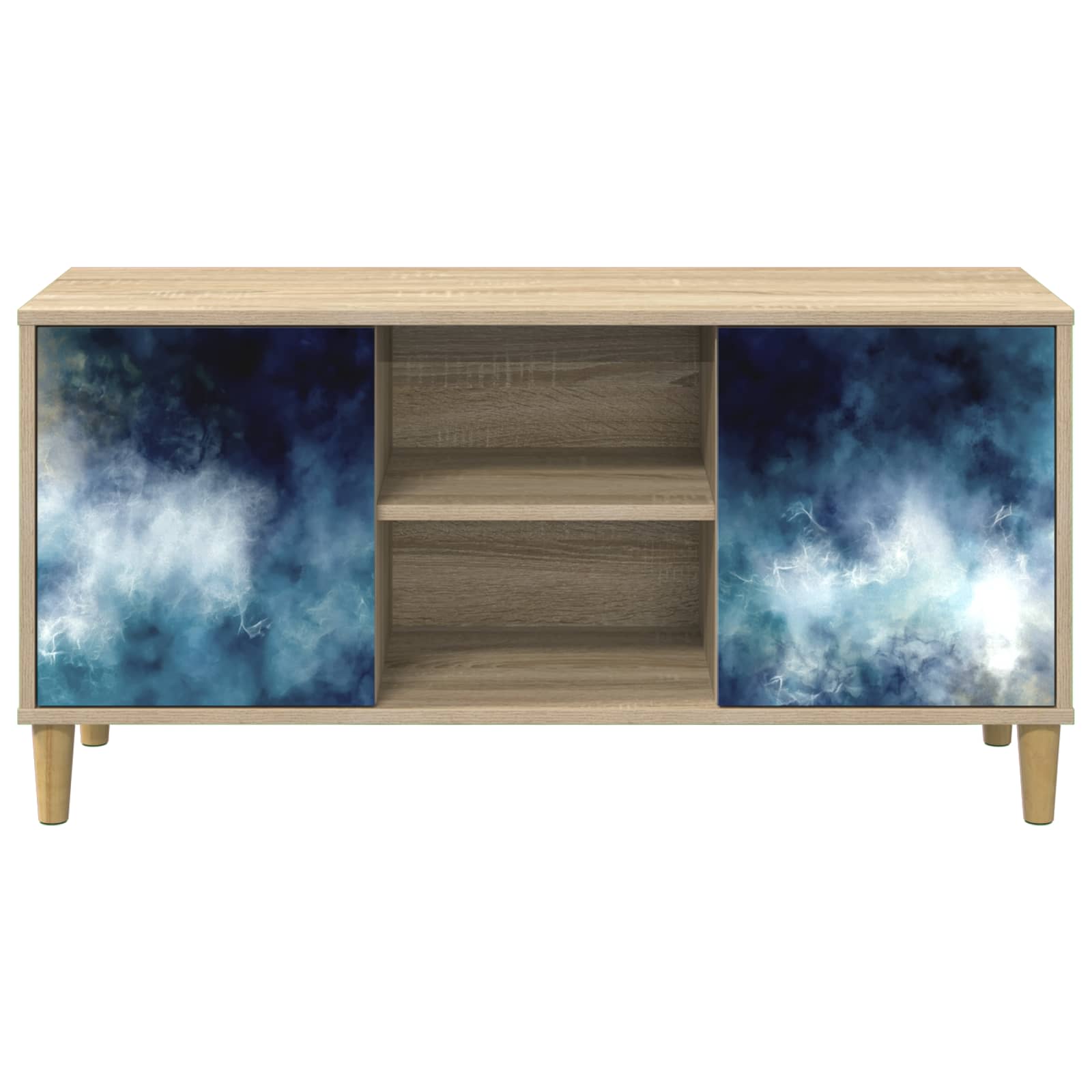 Meuble TV RAALTE 102 x 33 x 50 cm Sonoma Bois d'ingénierie