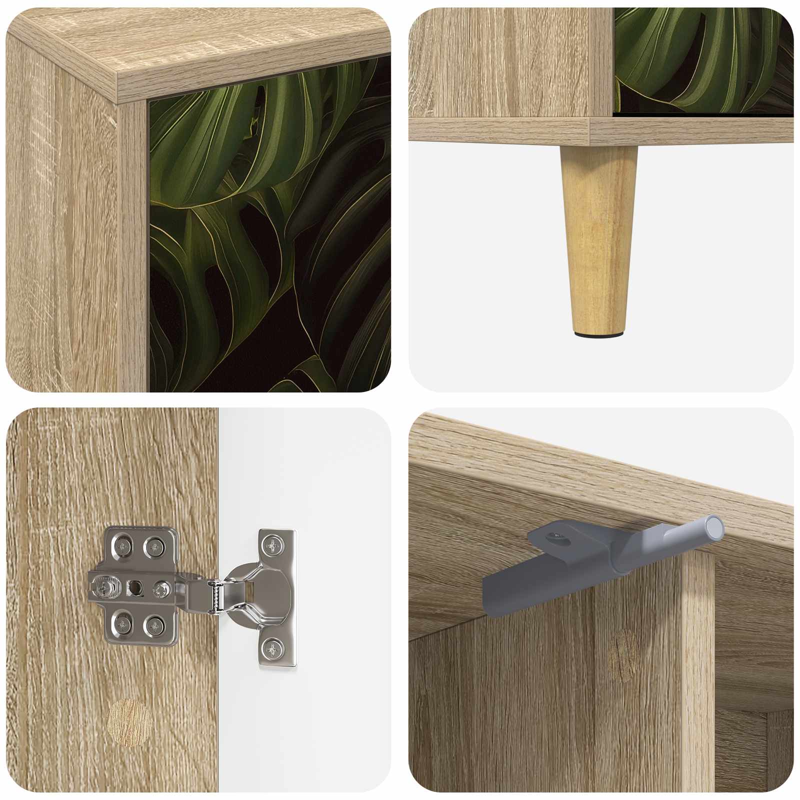 Meuble TV ELBURG 102 x 33 x 50 cm Sonoma Bois d'ingénierie