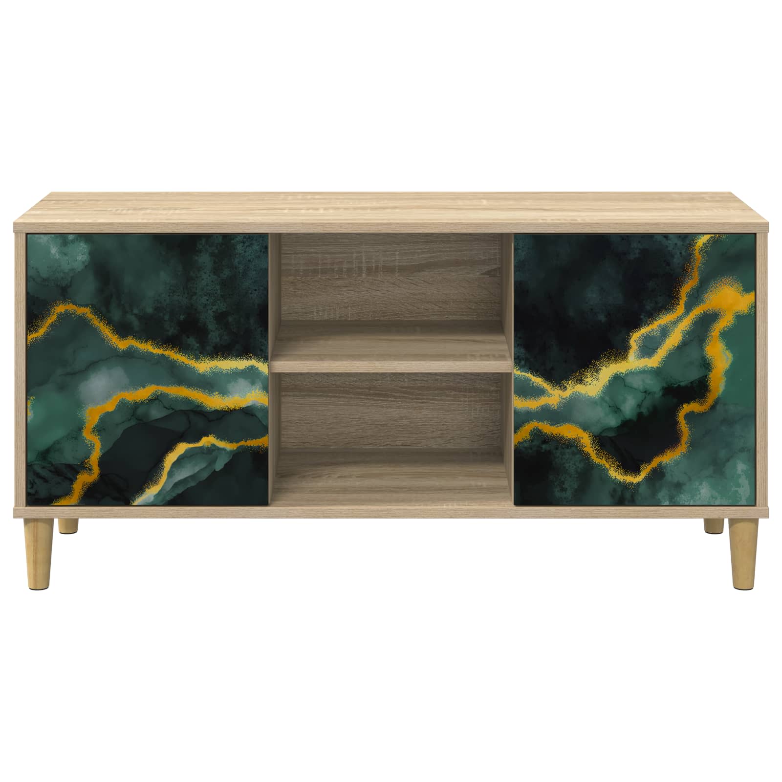 Meuble TV WIJHE 102 x 33 x 50 cm Sonoma Bois d'ingénierie