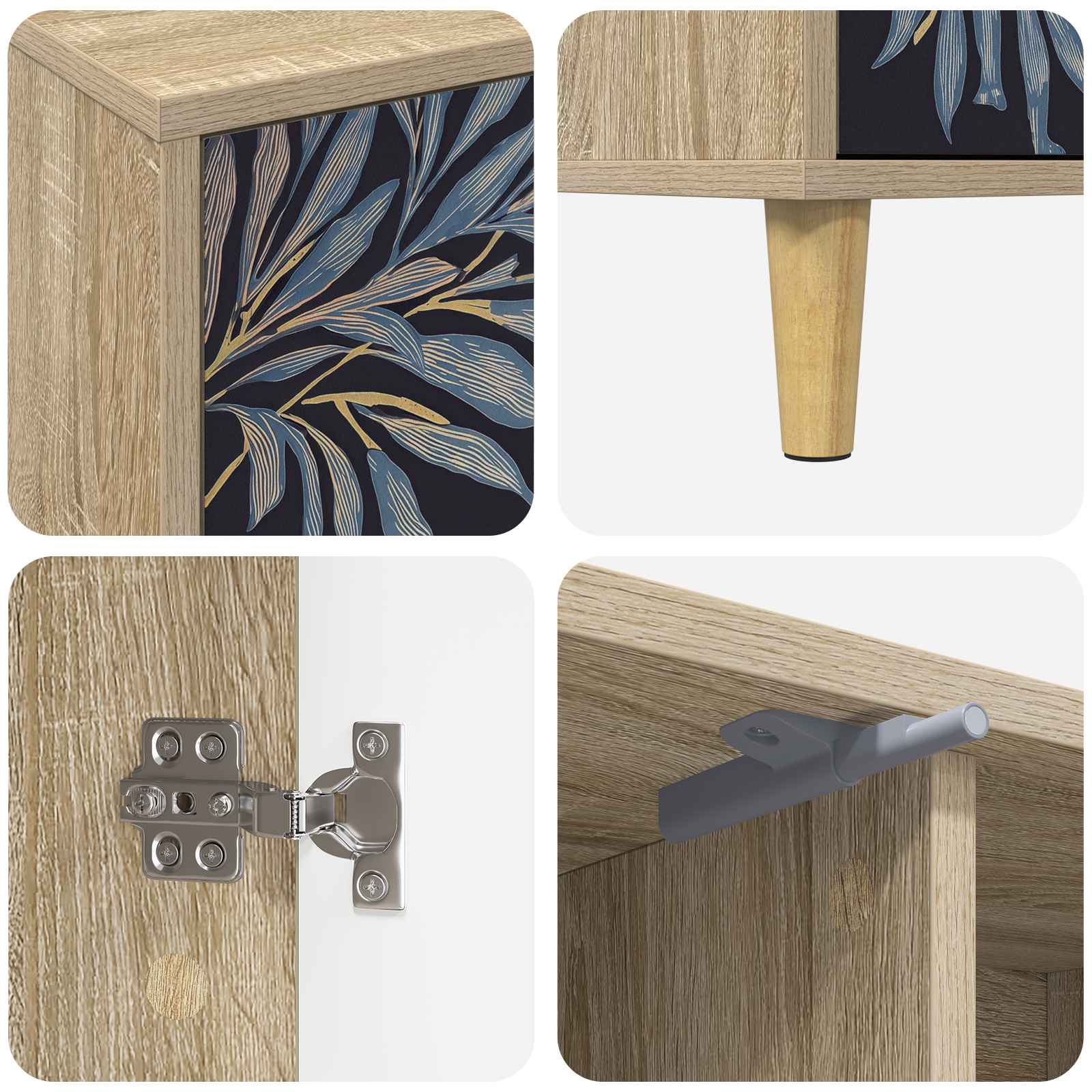Meuble TV DOKKUM 102 x 33 x 50 cm Sonoma Bois d'ingénierie
