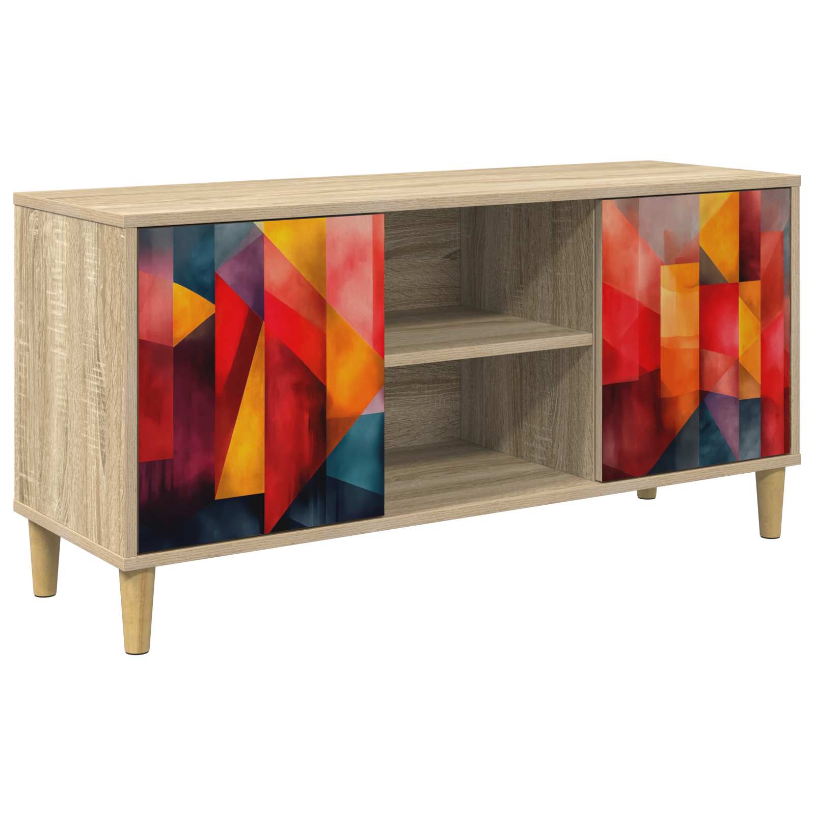 Meuble TV HEESCH 102 x 33 x 50 cm Sonoma Bois d'ingénierie