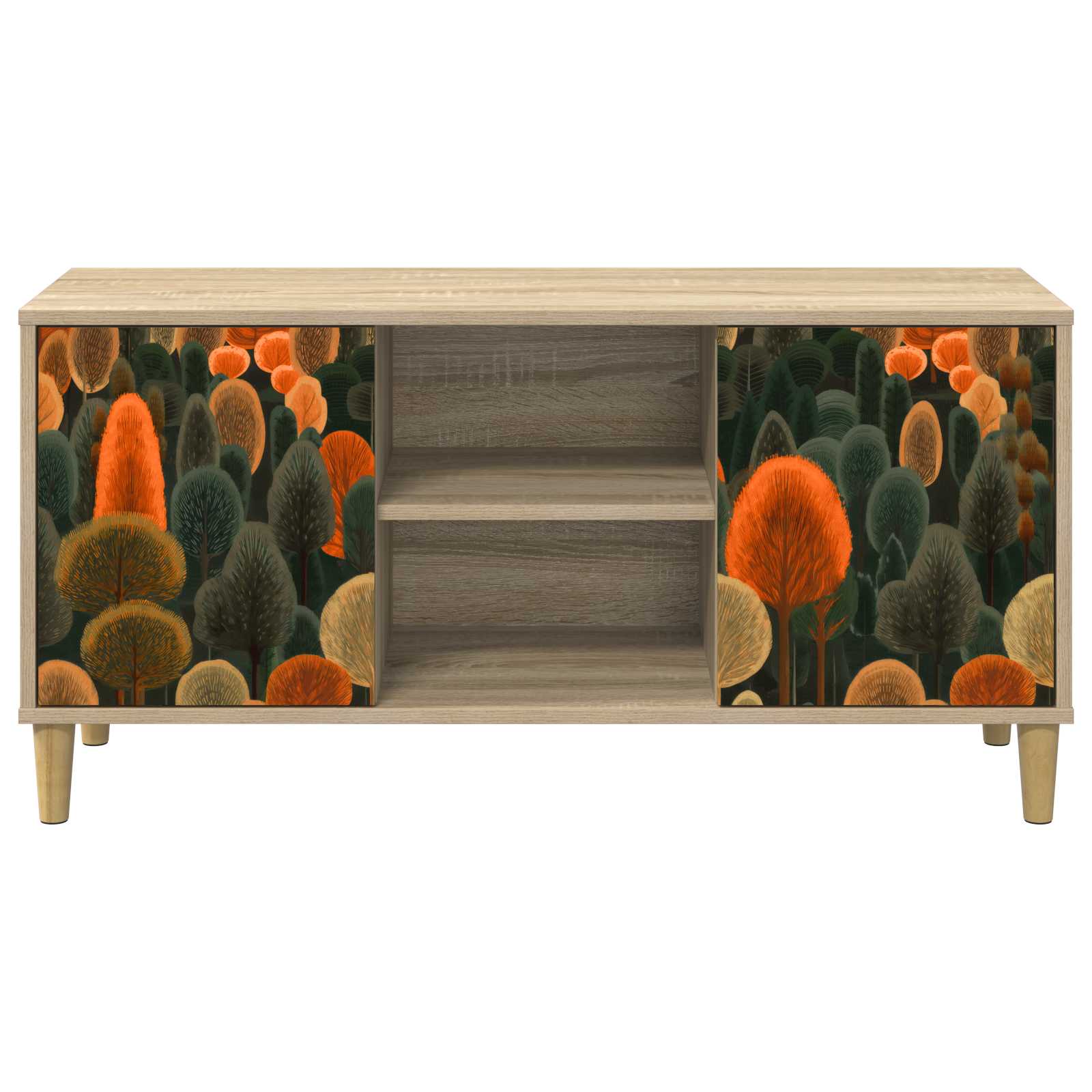 Meuble TV ZAANDAM 102 x 33 x 50 cm Sonoma Bois d'ingénierie