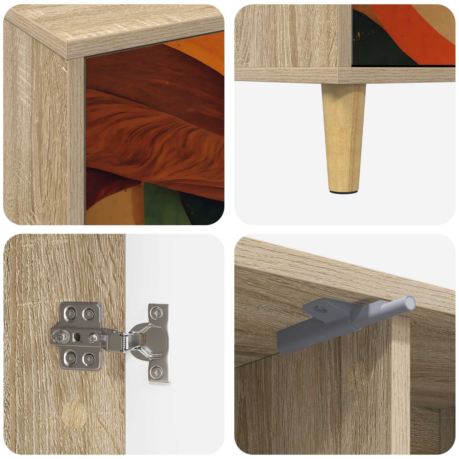 Meuble TV BONN 102 x 33 x 50 cm Sonoma Bois d'ingénierie