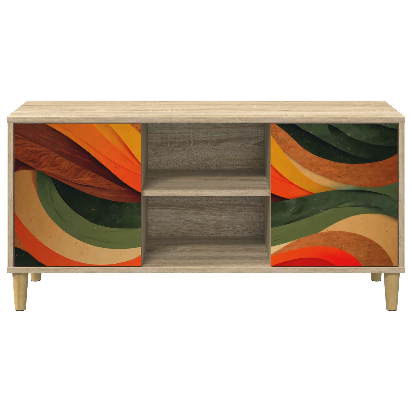 Meuble TV BONN 102 x 33 x 50 cm Sonoma Bois d'ingénierie